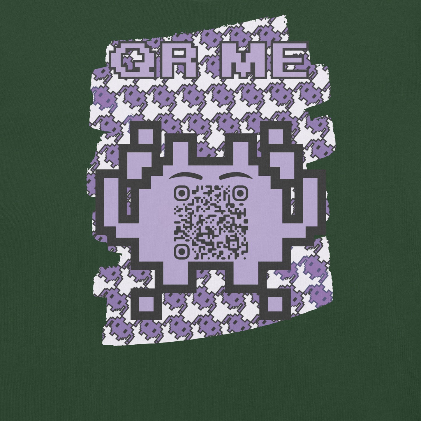 Purple Alien QR Code T-Shirt – For Gamers and YouTubers