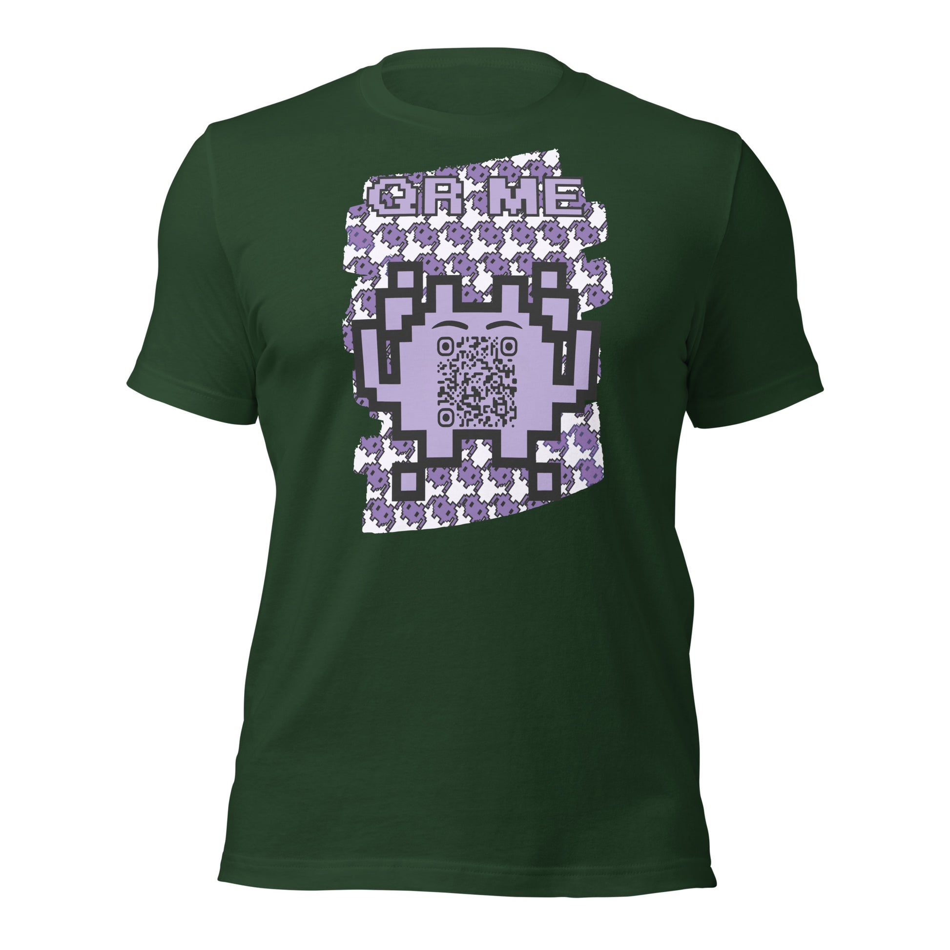 Purple Alien QR Code T-Shirt – For Gamers and YouTubers