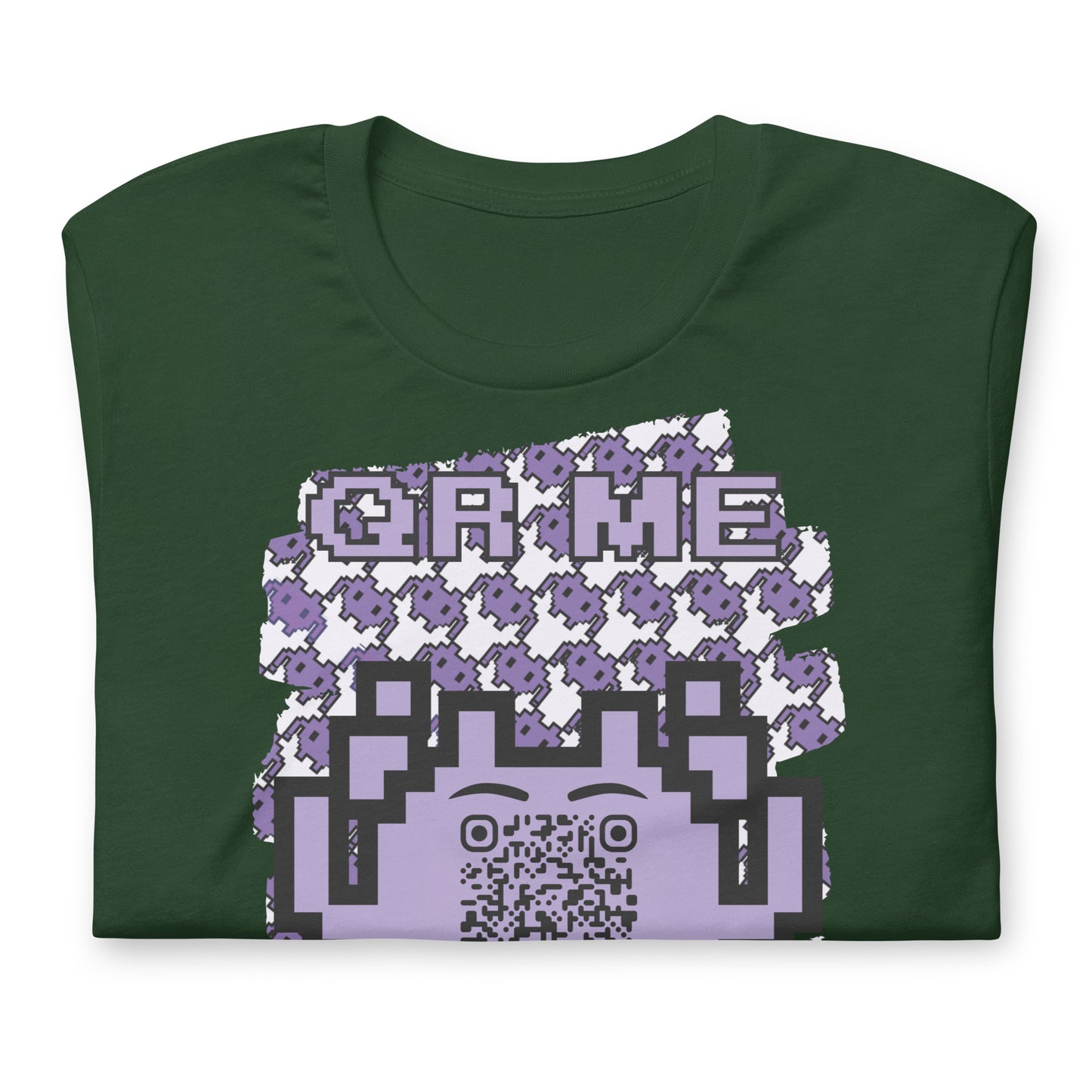 Purple Alien QR Code T-Shirt – For Gamers and YouTubers