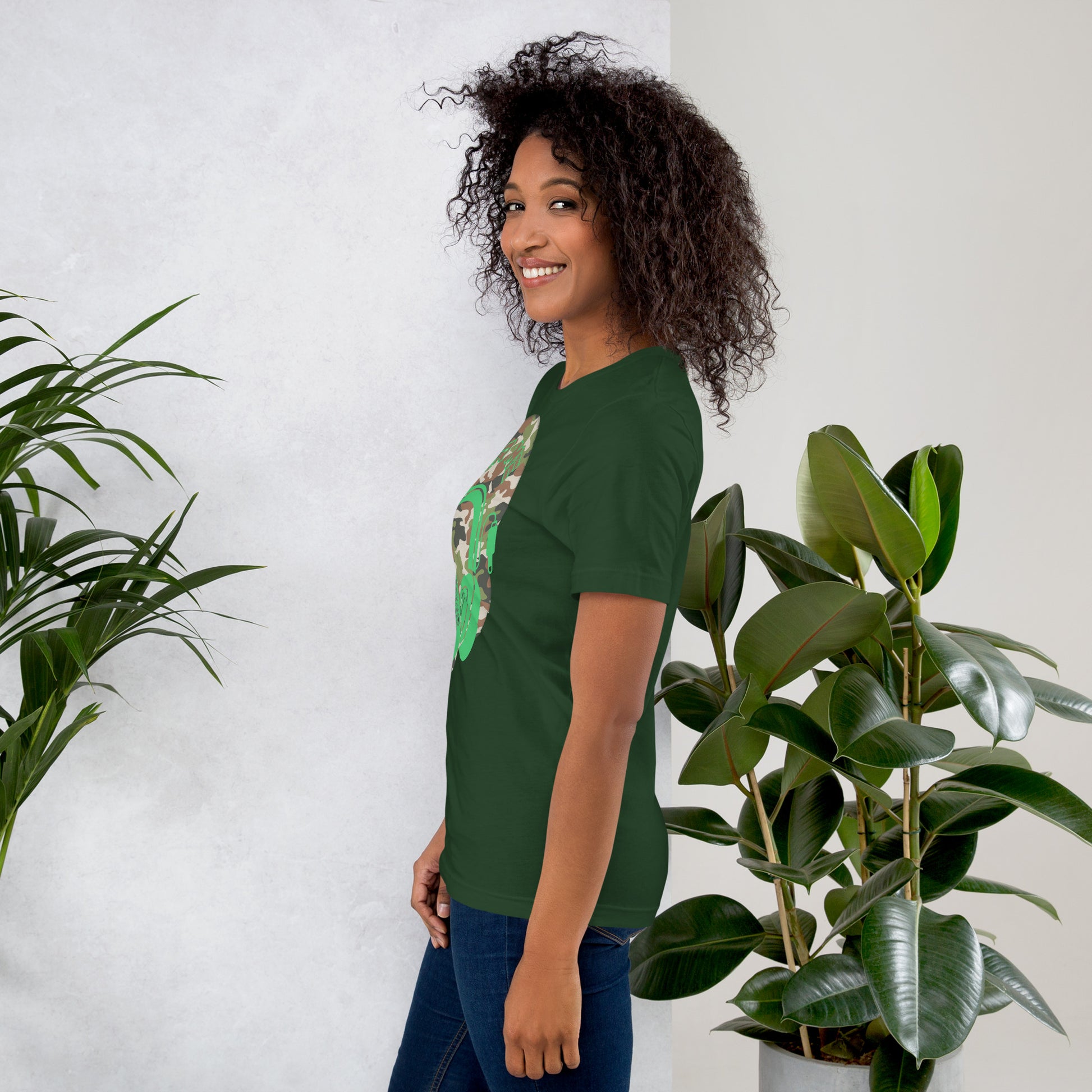 Green Camo QR Code T-Shirt – Share Your Music in Style