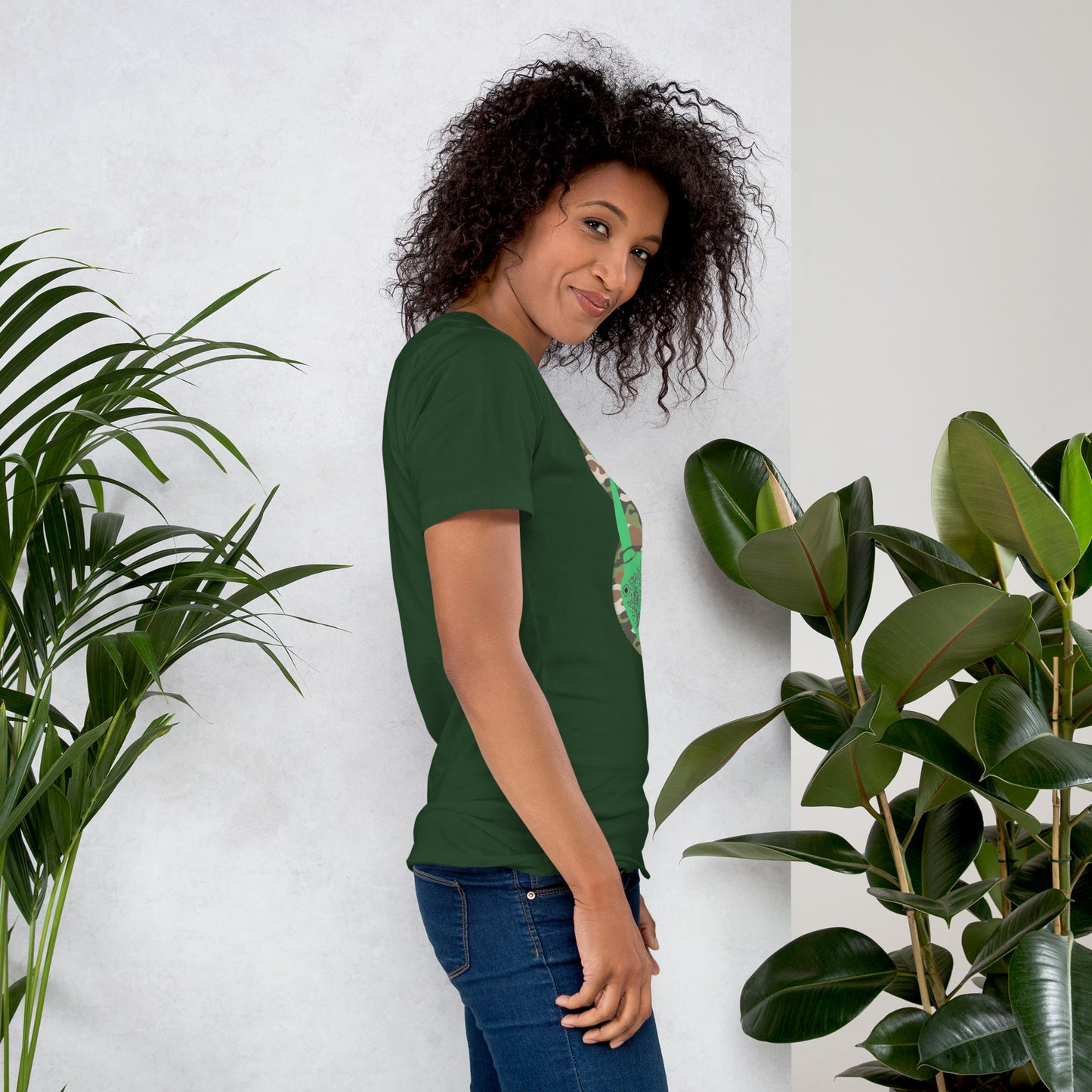 Green Camo QR Code T-Shirt – Share Your Music in Style