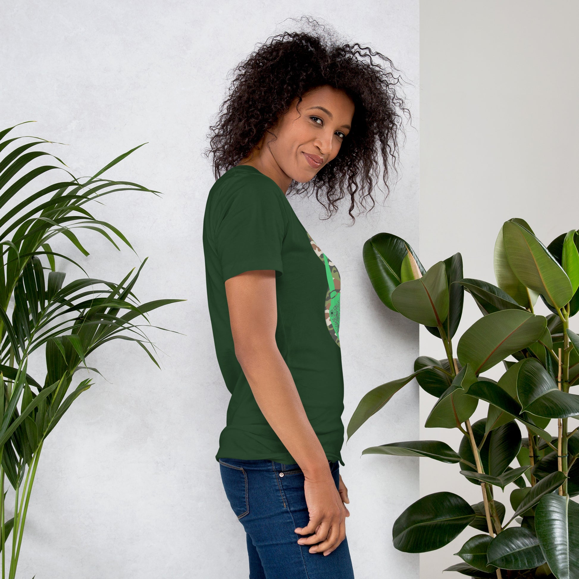 Green Camo QR Code T-Shirt – Share Your Music in Style