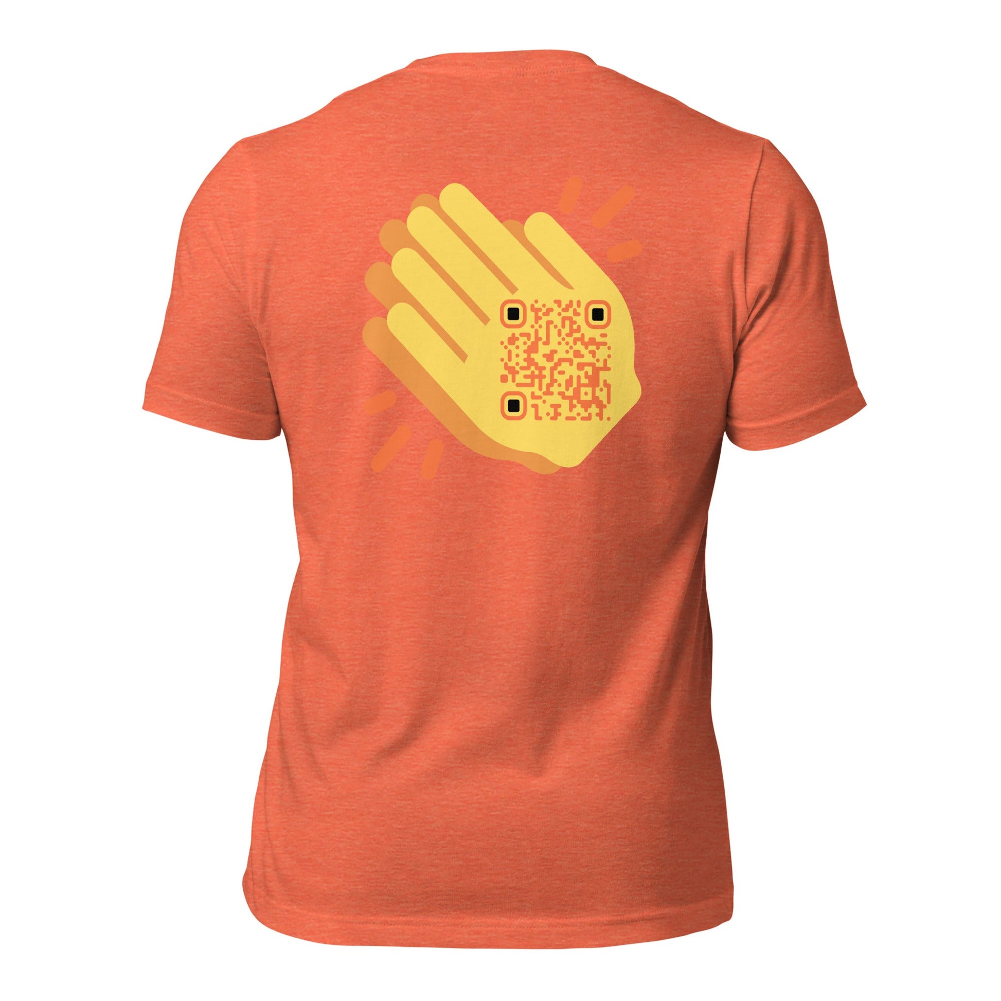 Wave Emoji Personalized QR Code Unisex T-Shirt