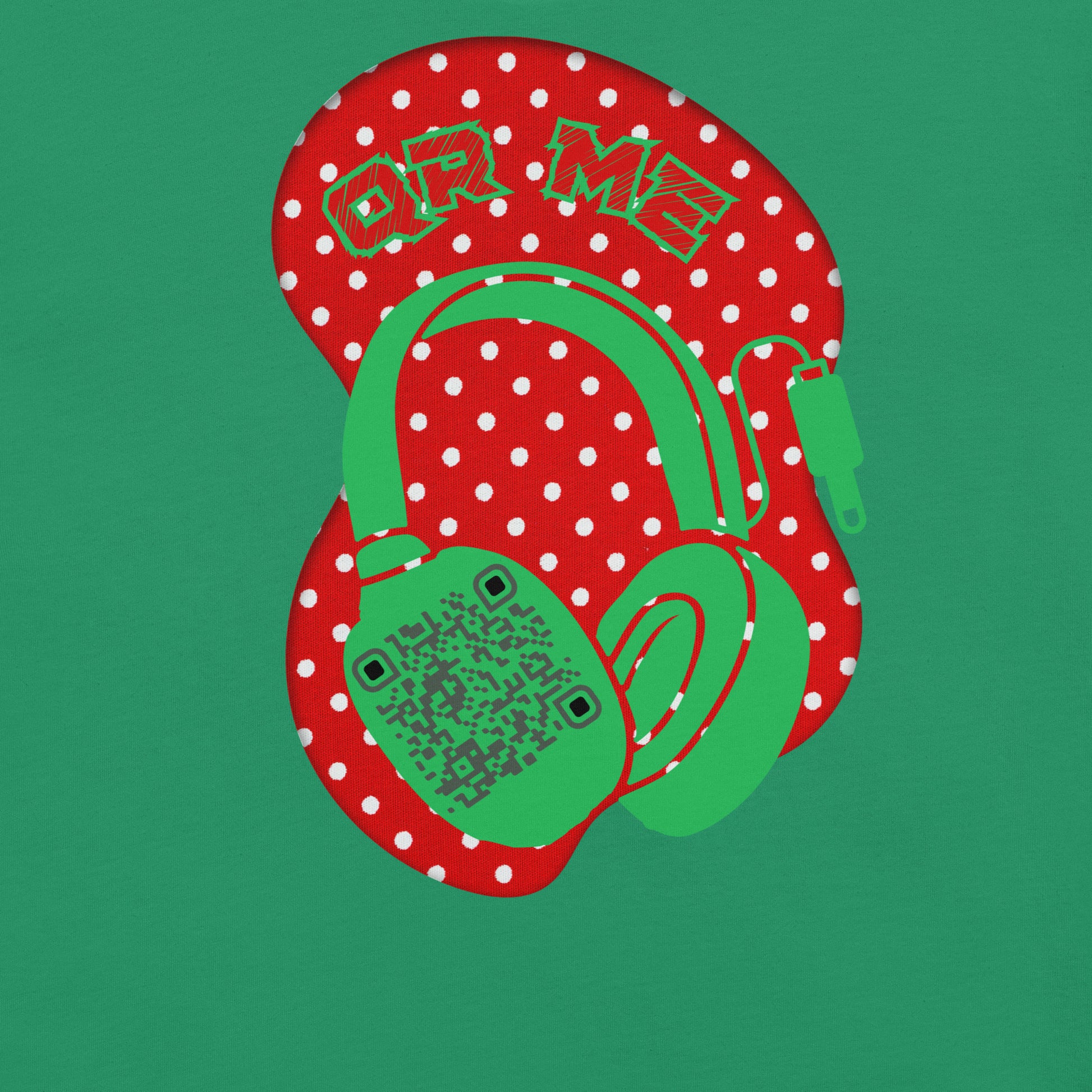 Polka Dot QR Code T-Shirt – Share Your Playlist in Style