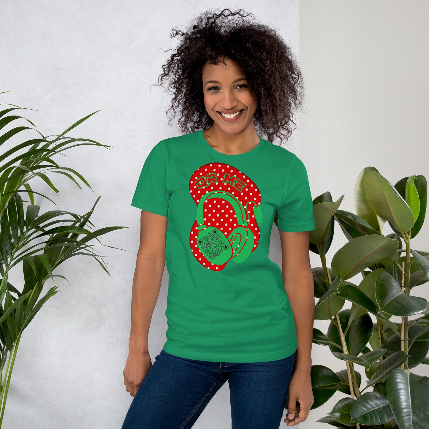 Polka Dot QR Code T-Shirt – Share Your Playlist in Style