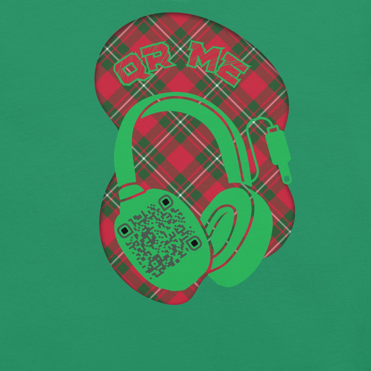 Tartan QR Code T-Shirt – Share Your Music with Timeless Style