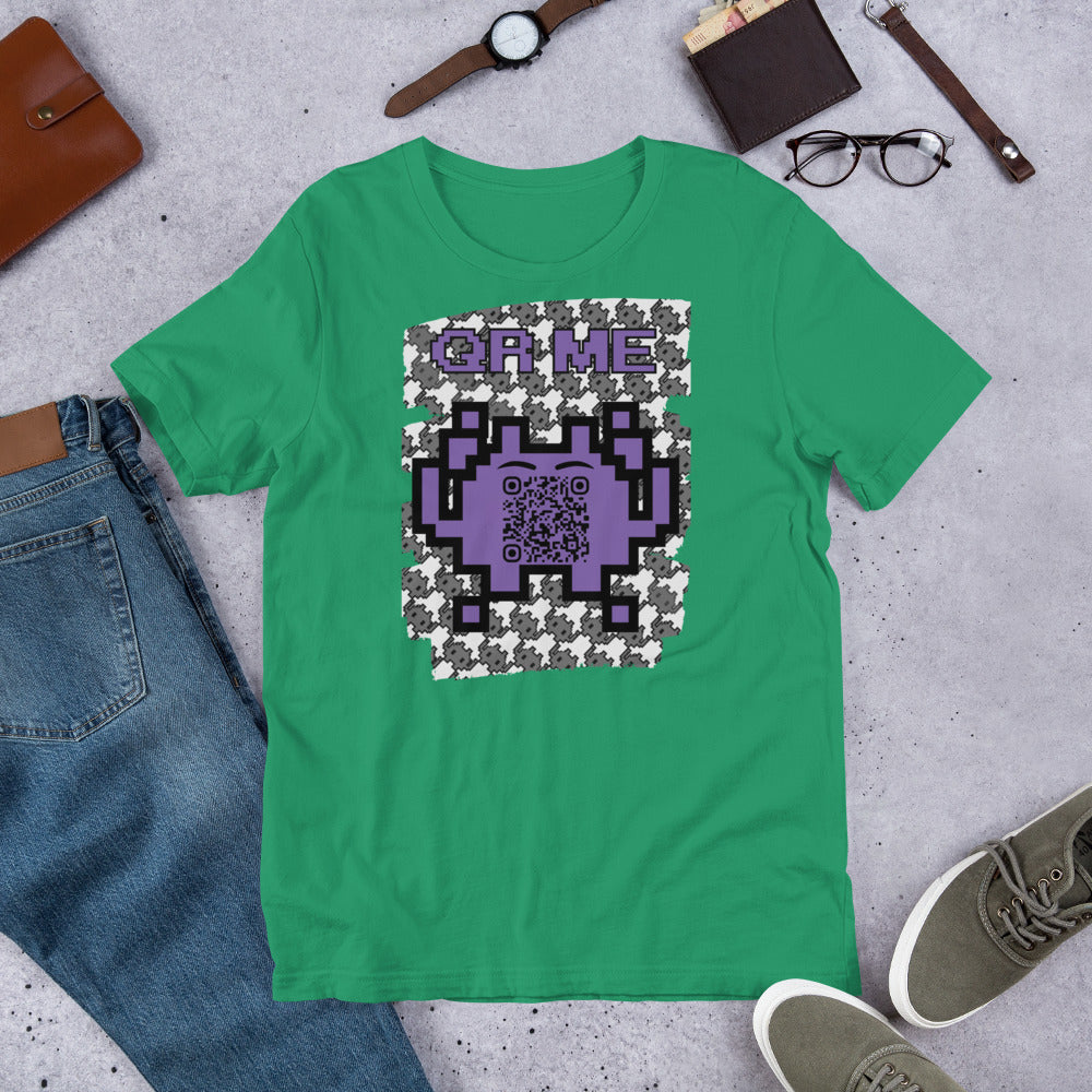 Mono Alien QR Code T-Shirt – Share Your Gaming and YouTube Links