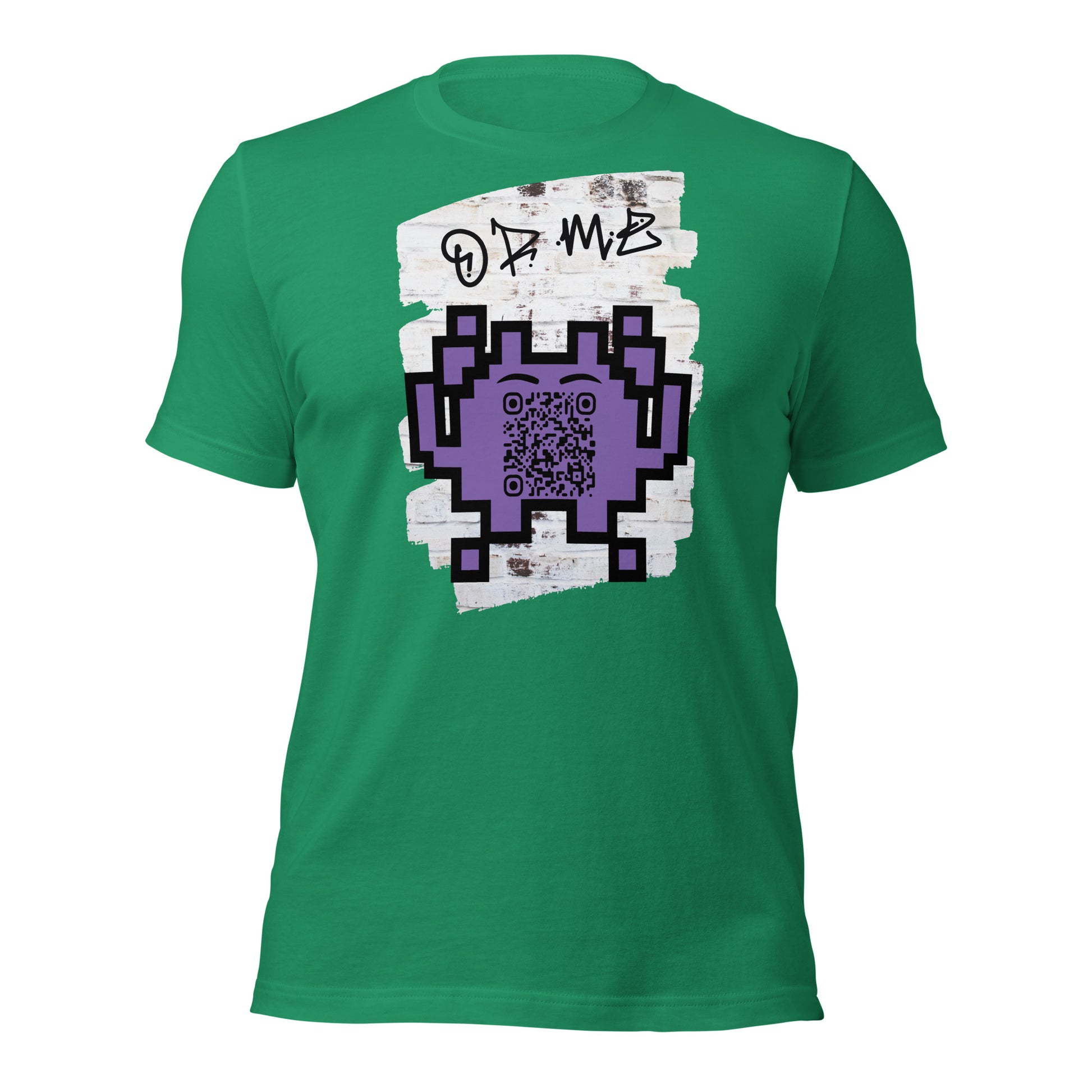 Graffiti Wall Alien QR Code T-Shirt – For Gamers and YouTubers