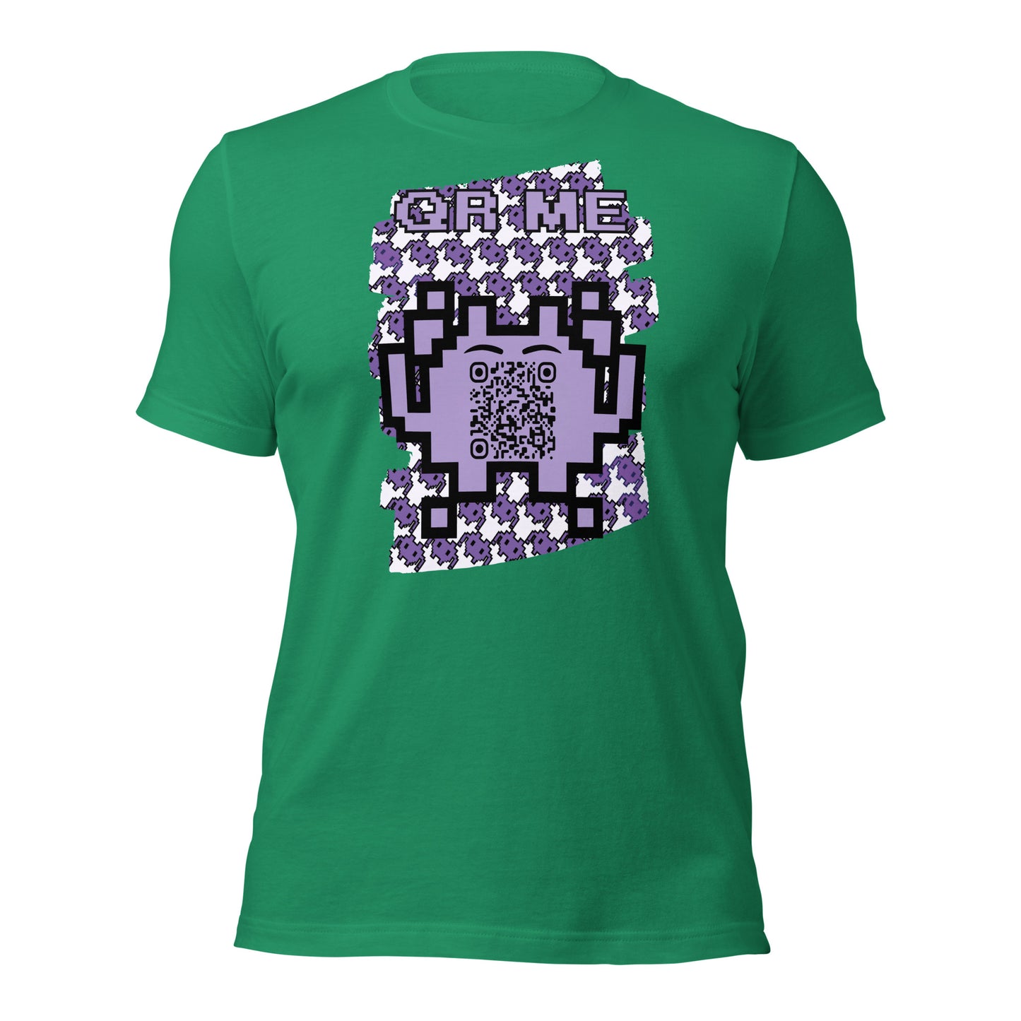 Purple Alien QR Code T-Shirt – For Gamers and YouTubers