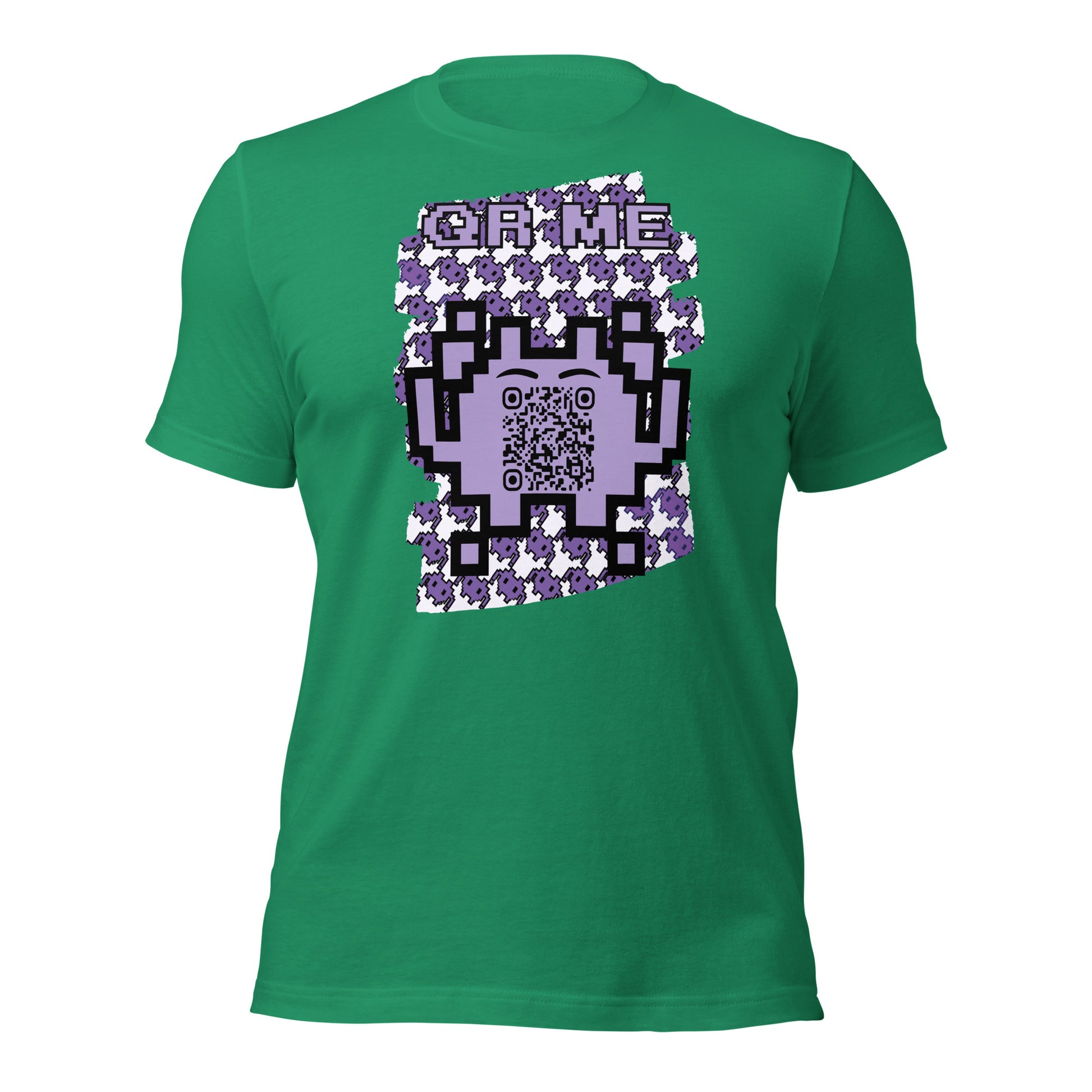Purple Alien QR Code T-Shirt – For Gamers and YouTubers