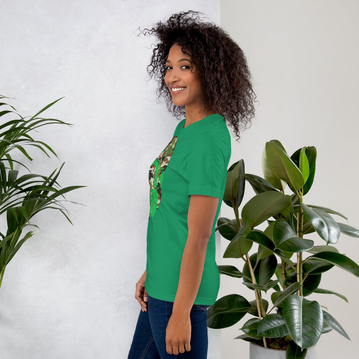 Green Camo QR Code T-Shirt – Share Your Music in Style