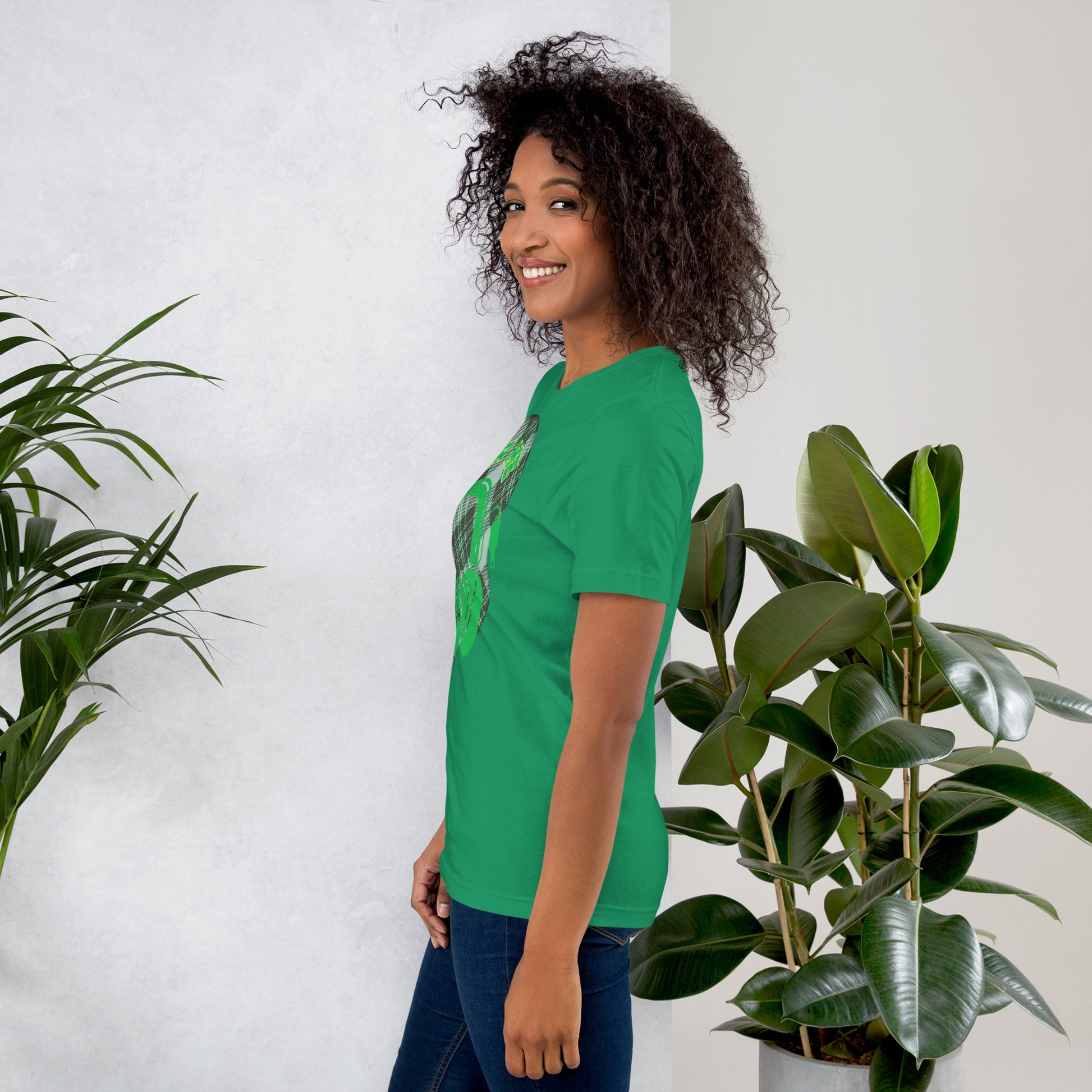 Green Check QR Code T-Shirt – Share Your Music with a Classic Twist