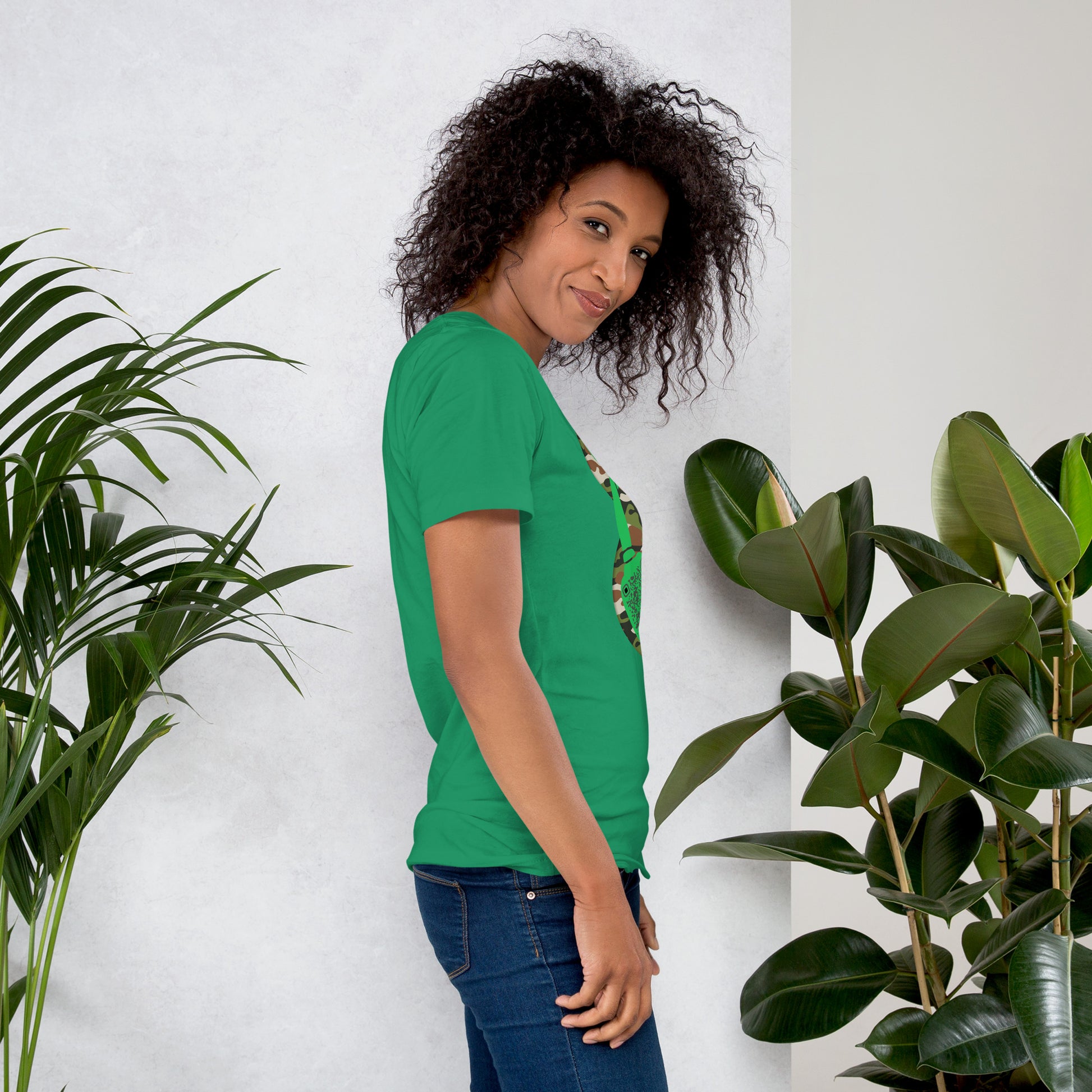 Green Camo QR Code T-Shirt – Share Your Music in Style