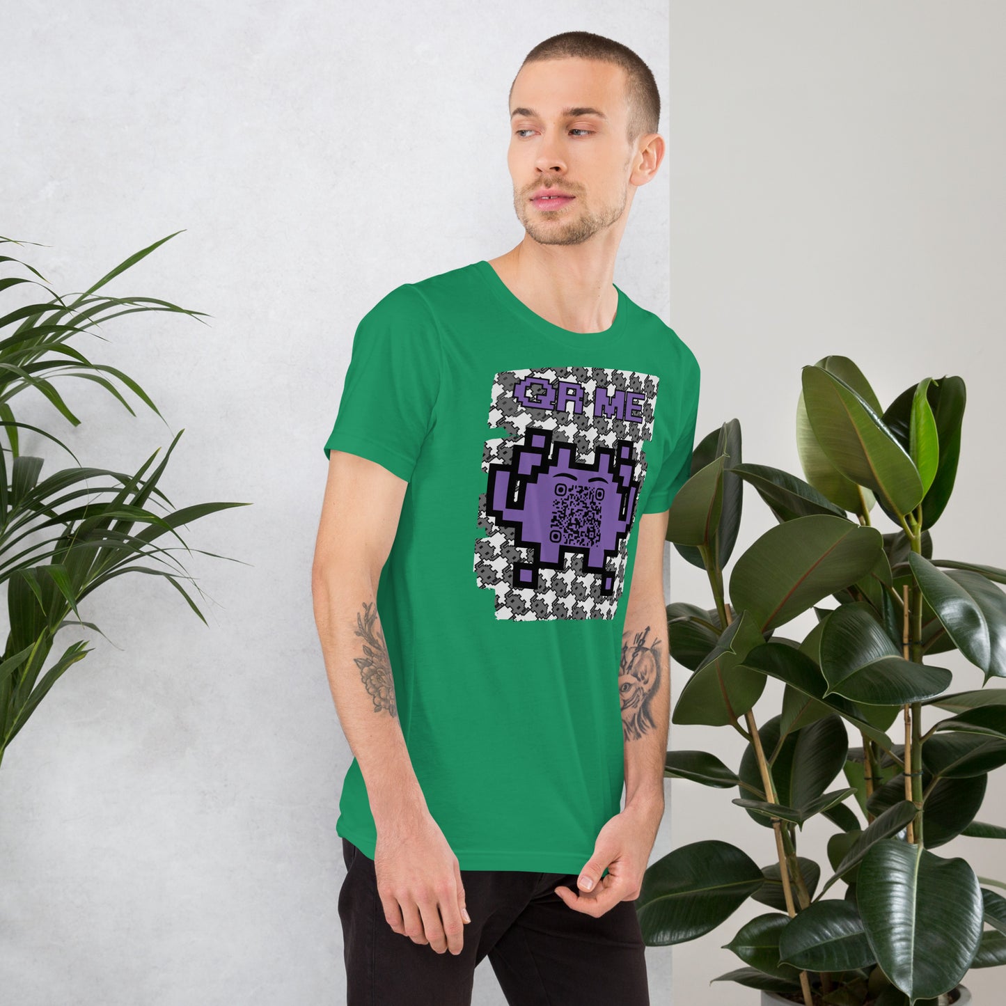 Mono Alien QR Code T-Shirt – Share Your Gaming and YouTube Links