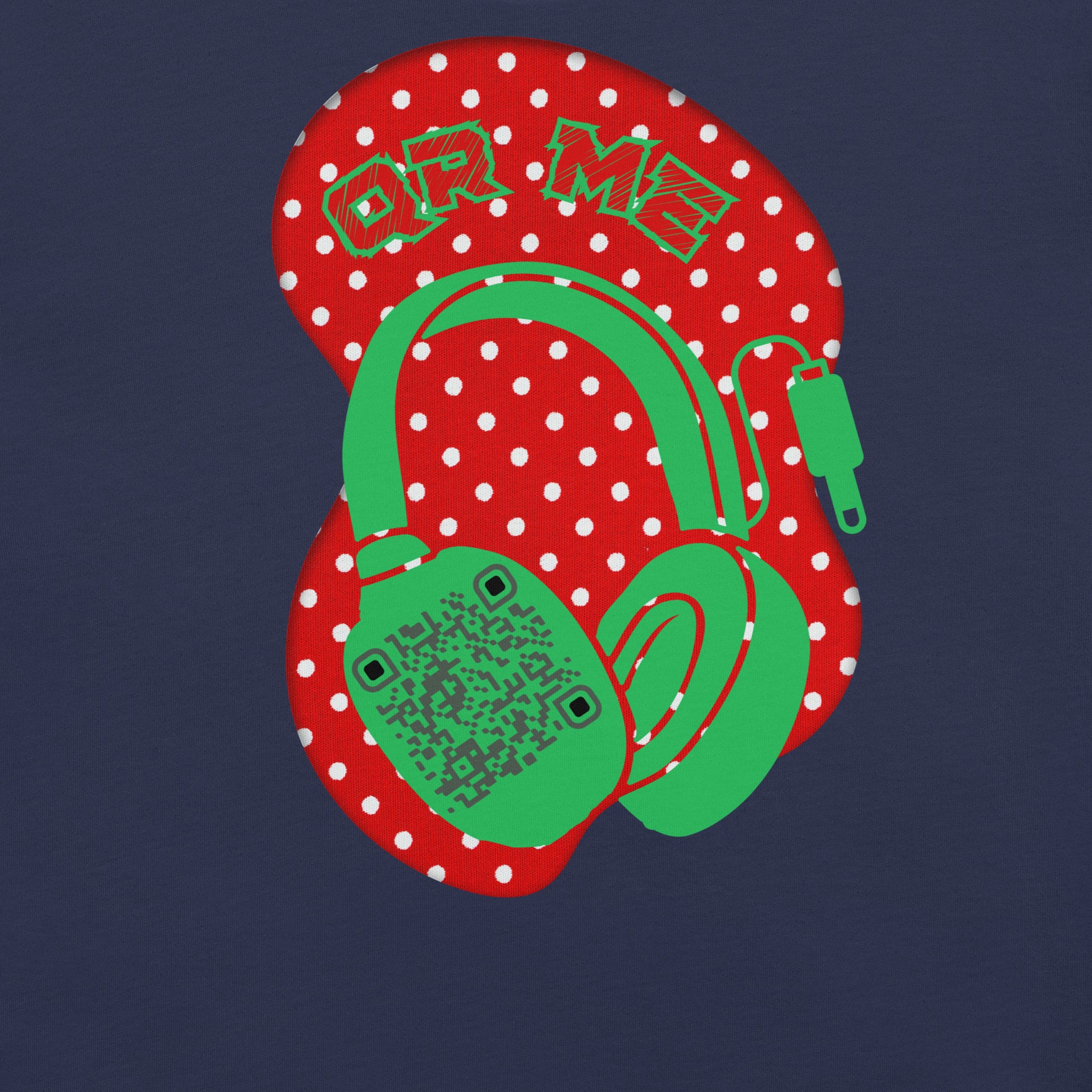 Polka Dot QR Code T-Shirt – Share Your Playlist in Style