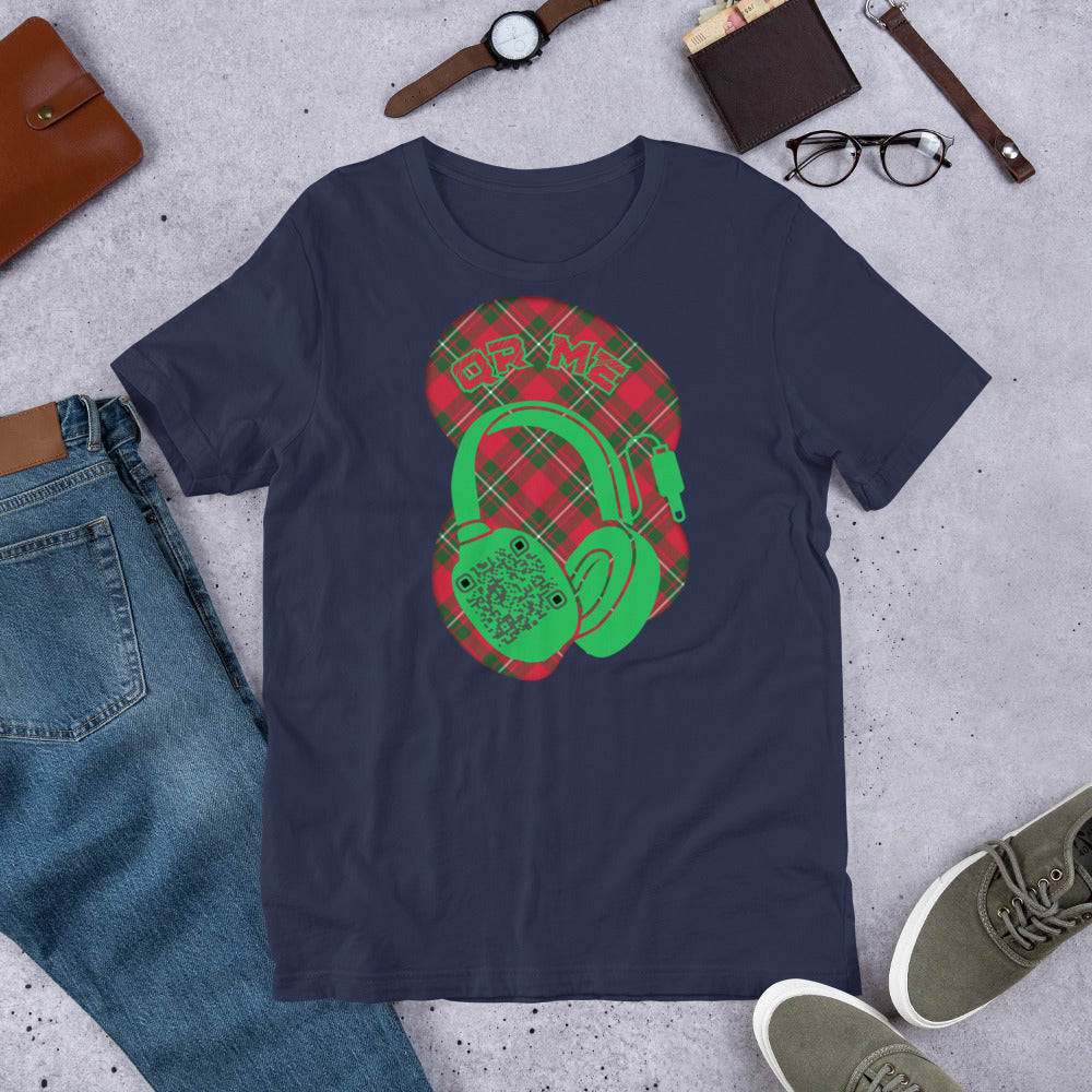 Tartan QR Code T-Shirt – Share Your Music with Timeless Style
