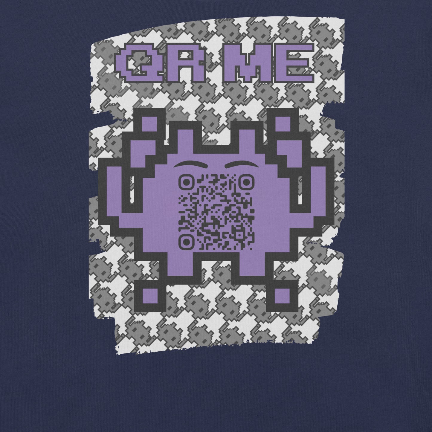 Mono Alien QR Code T-Shirt – Share Your Gaming and YouTube Links