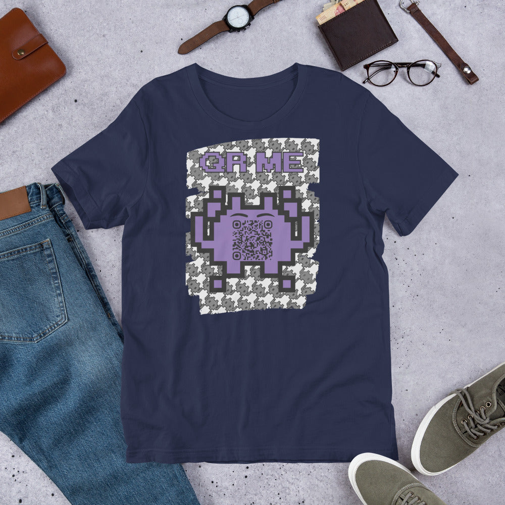 Mono Alien QR Code T-Shirt – Share Your Gaming and YouTube Links