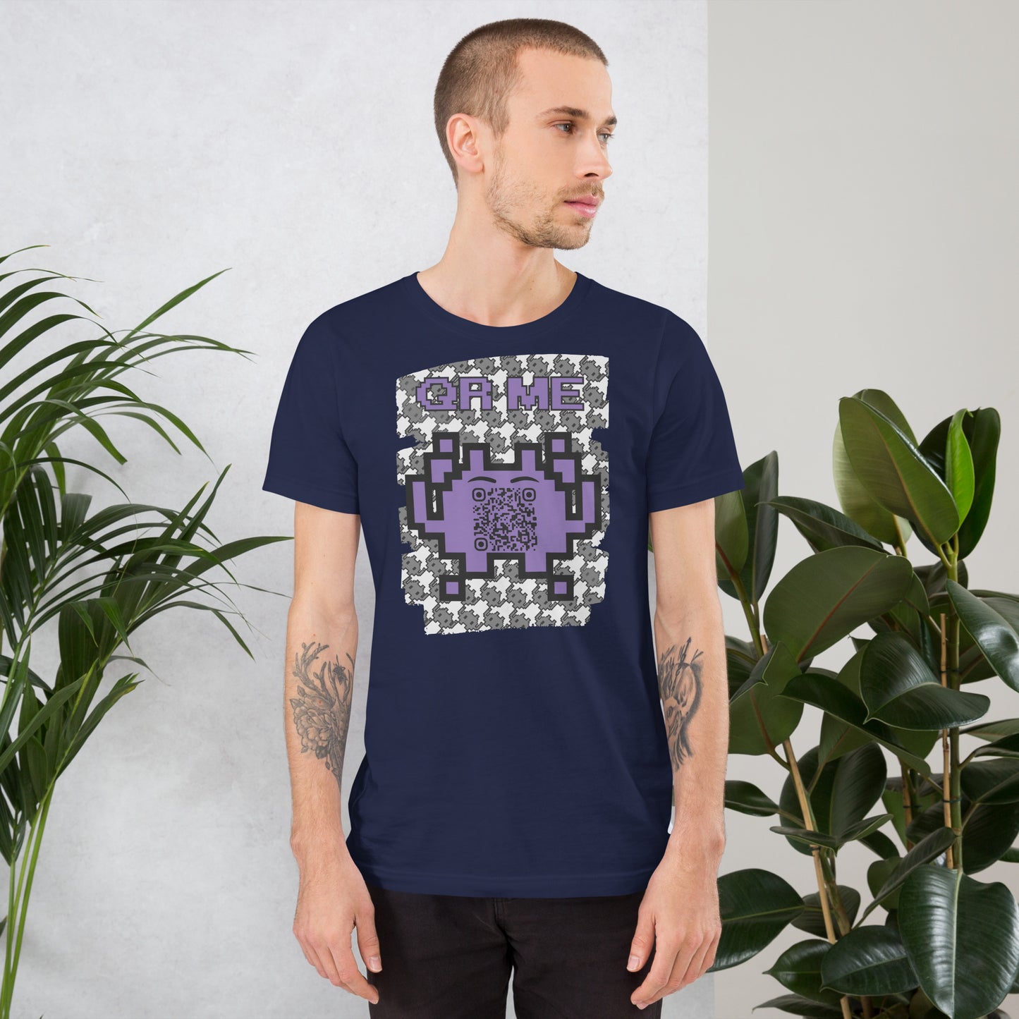 Mono Alien QR Code T-Shirt – Share Your Gaming and YouTube Links