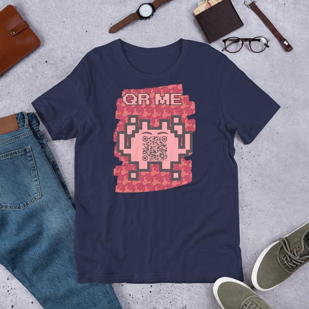 Red Alien QR Code T-Shirt – Go Boldly and Share