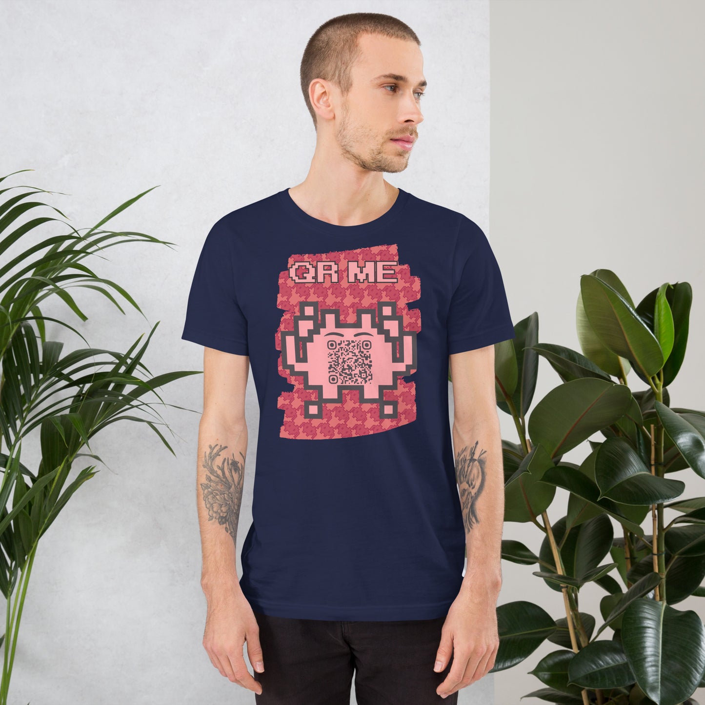 Red Alien QR Code T-Shirt – Go Boldly and Share
