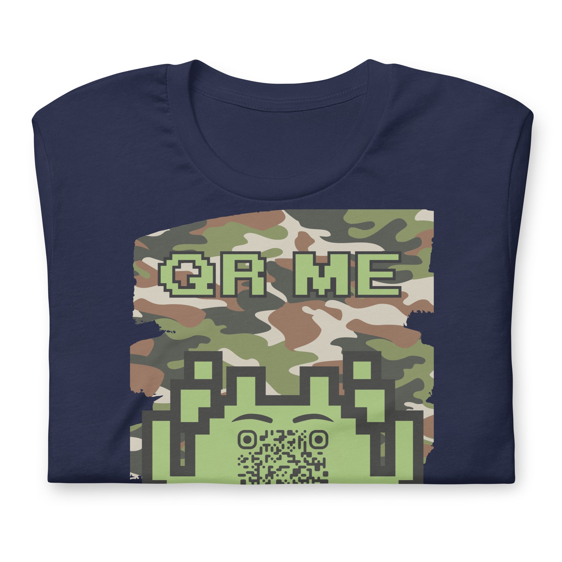 Green Camo Alien QR Code T-Shirt β For Gamers and Digital Creators