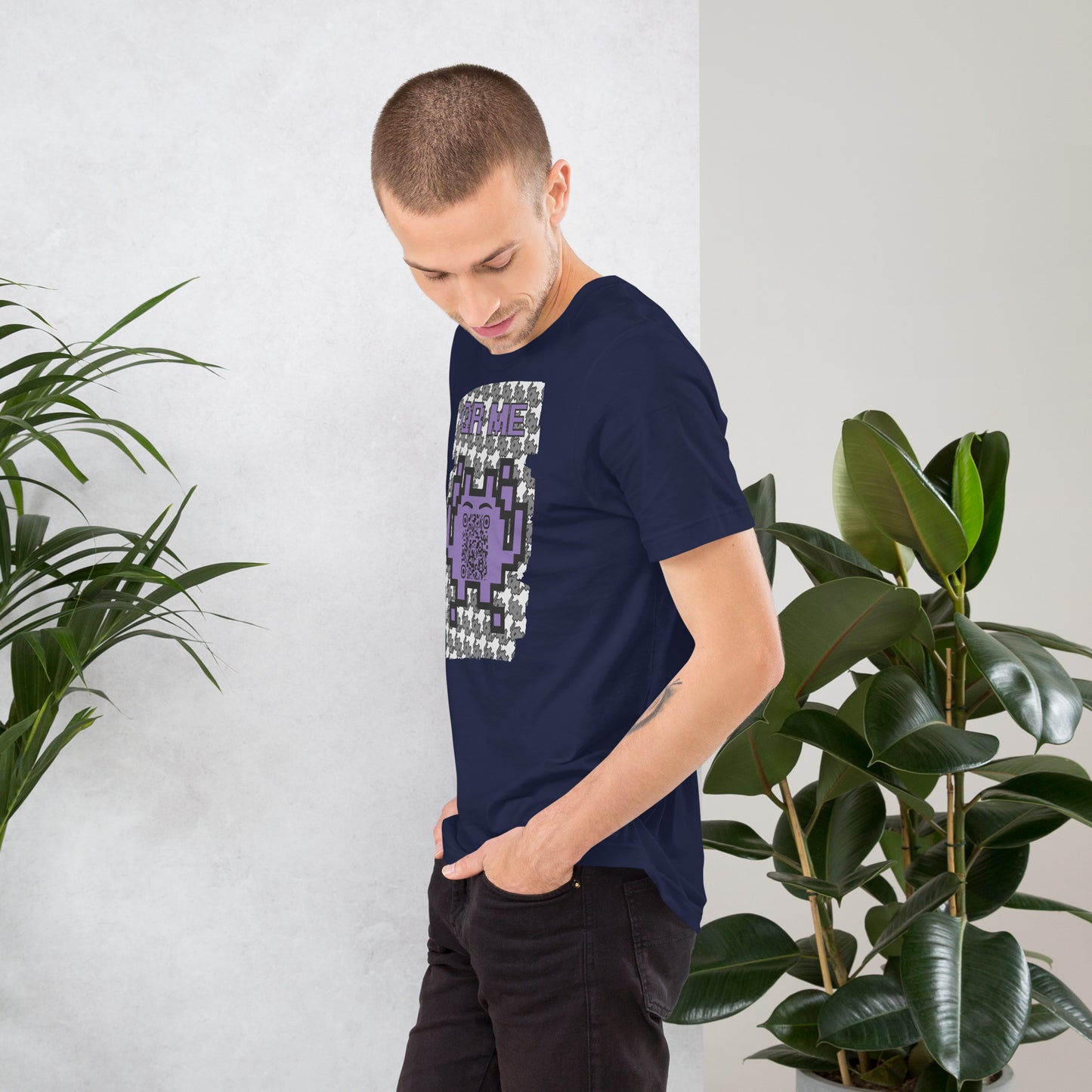Mono Alien QR Code T-Shirt – Share Your Gaming and YouTube Links