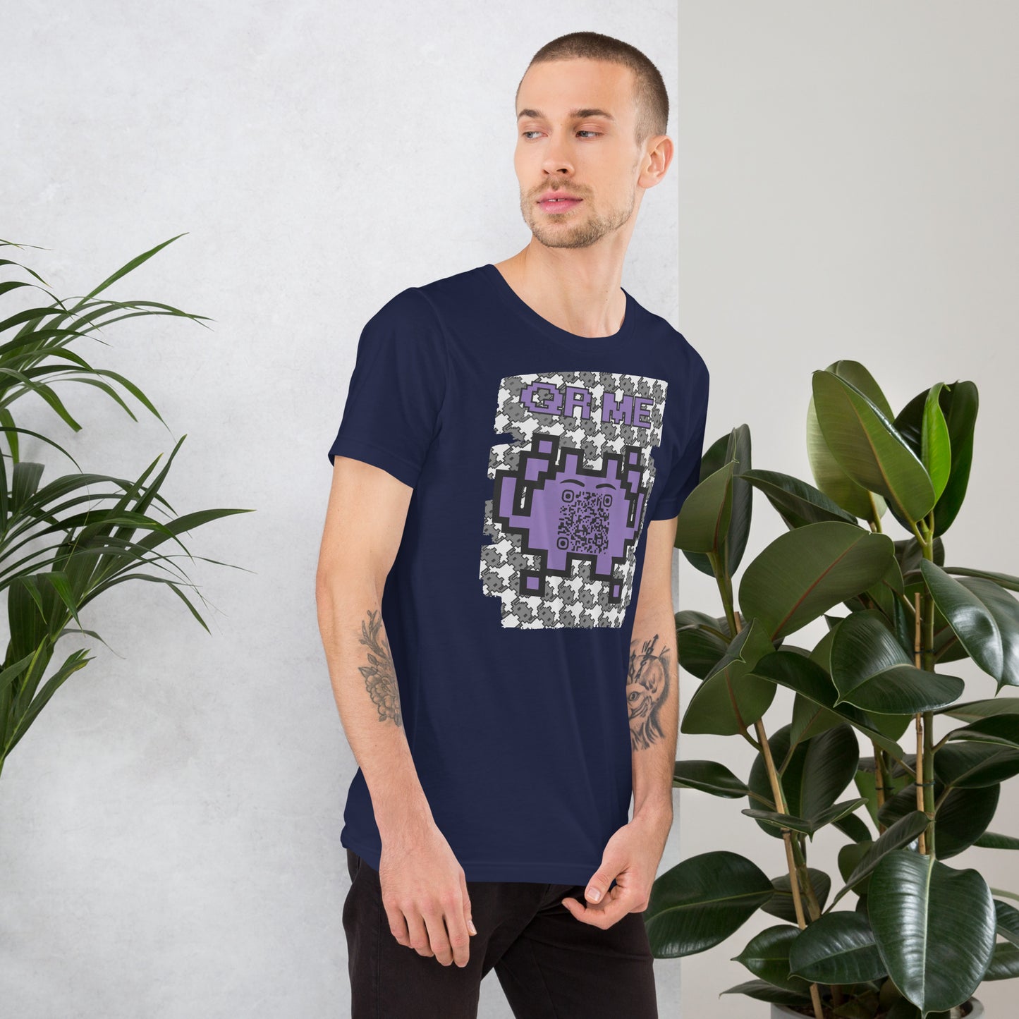 Mono Alien QR Code T-Shirt – Share Your Gaming and YouTube Links