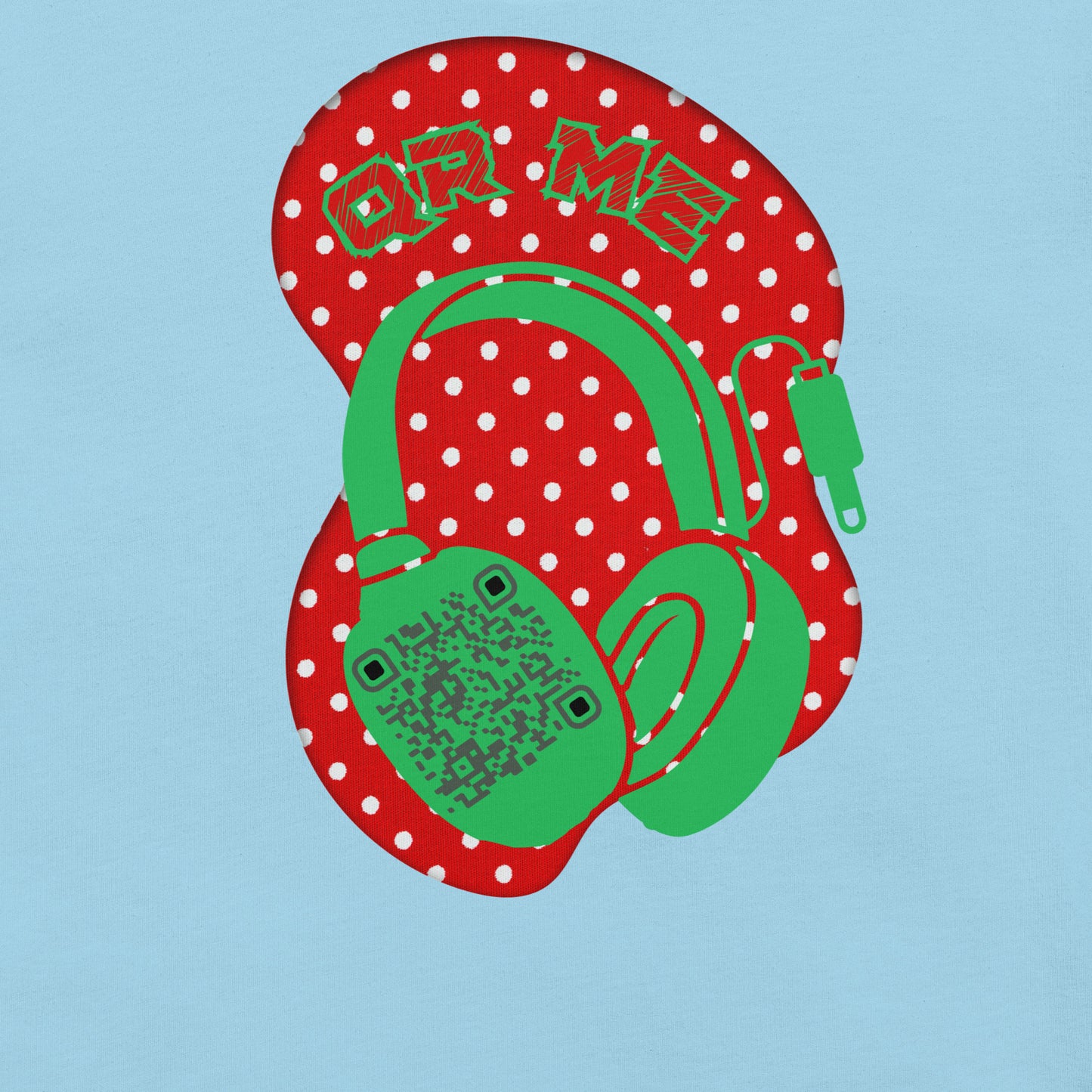 Polka Dot QR Code T-Shirt – Share Your Playlist in Style