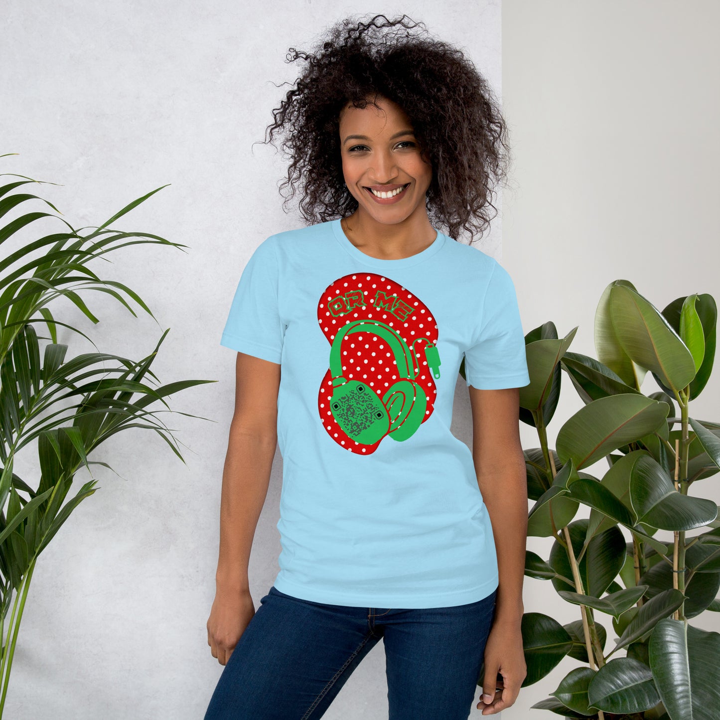 Polka Dot QR Code T-Shirt – Share Your Playlist in Style