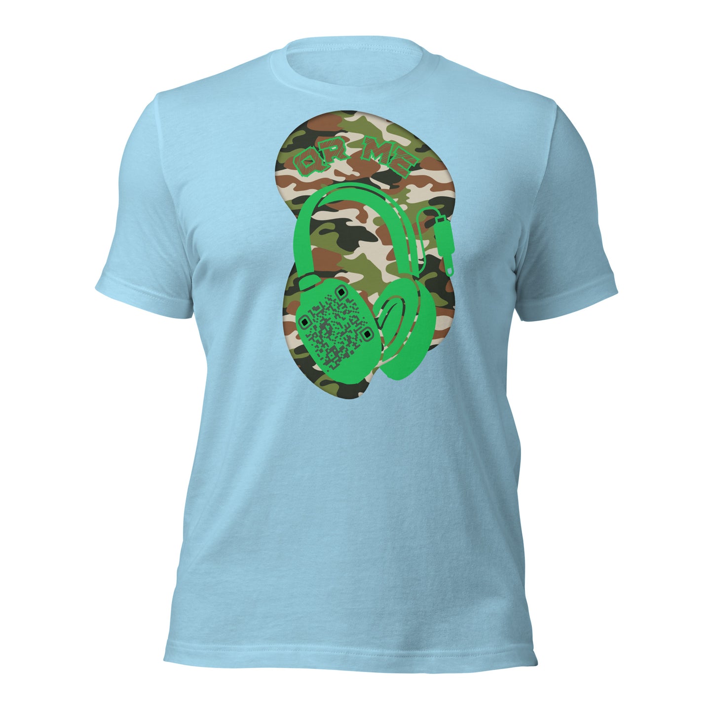 Green Camo QR Code T-Shirt – Share Your Music in Style