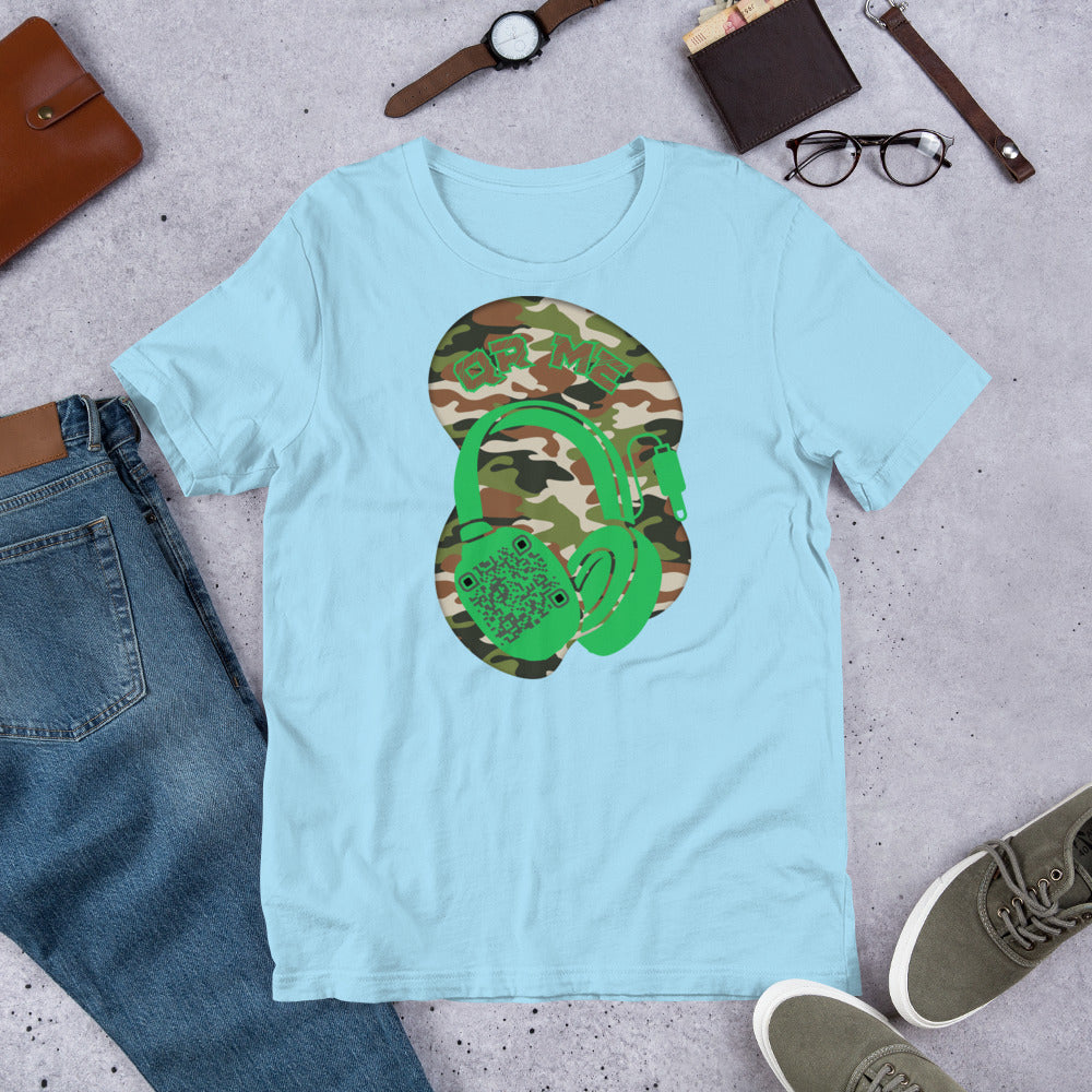Green Camo QR Code T-Shirt – Share Your Music in Style