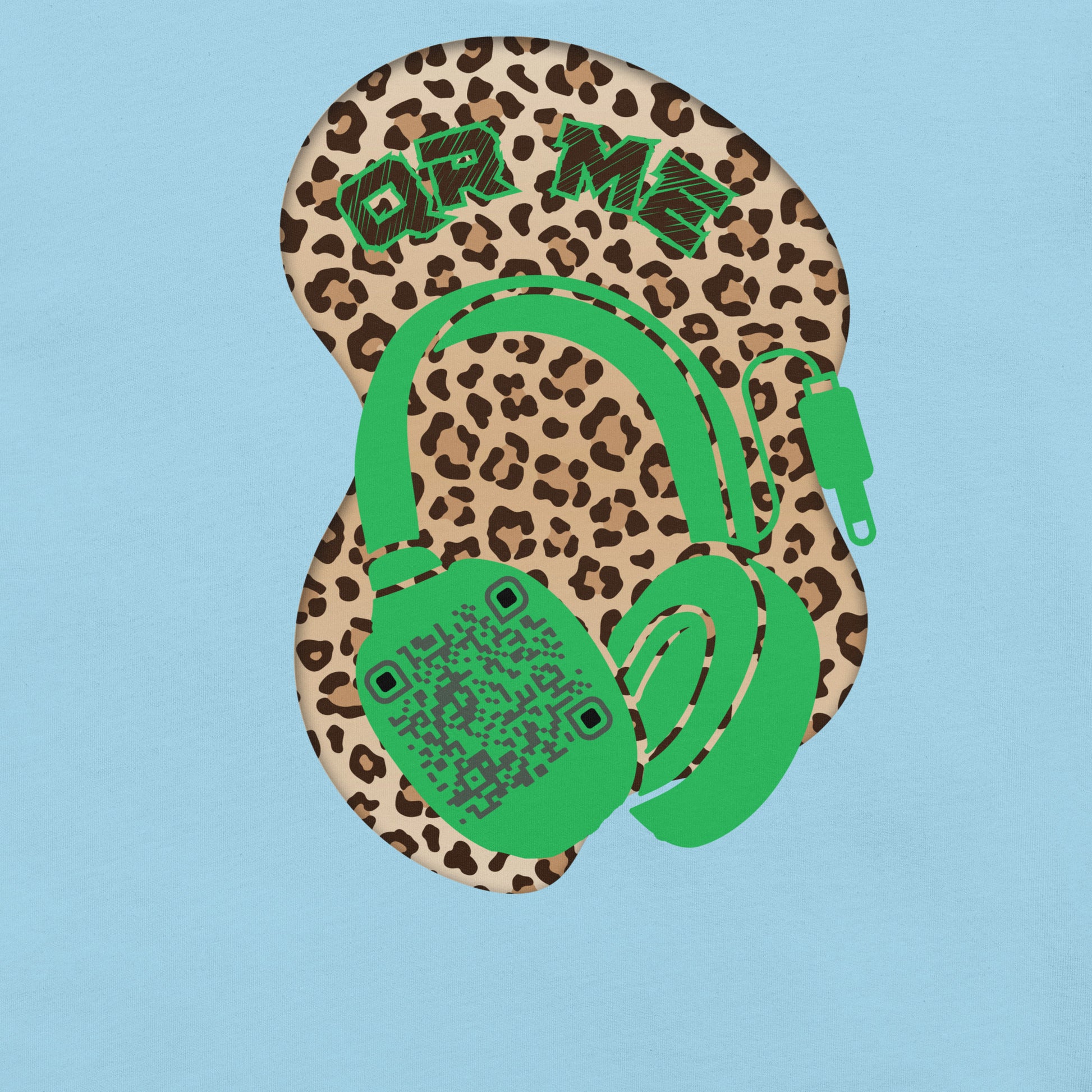 Leopard Print QR Code T-Shirt – Share Your Music Wildly