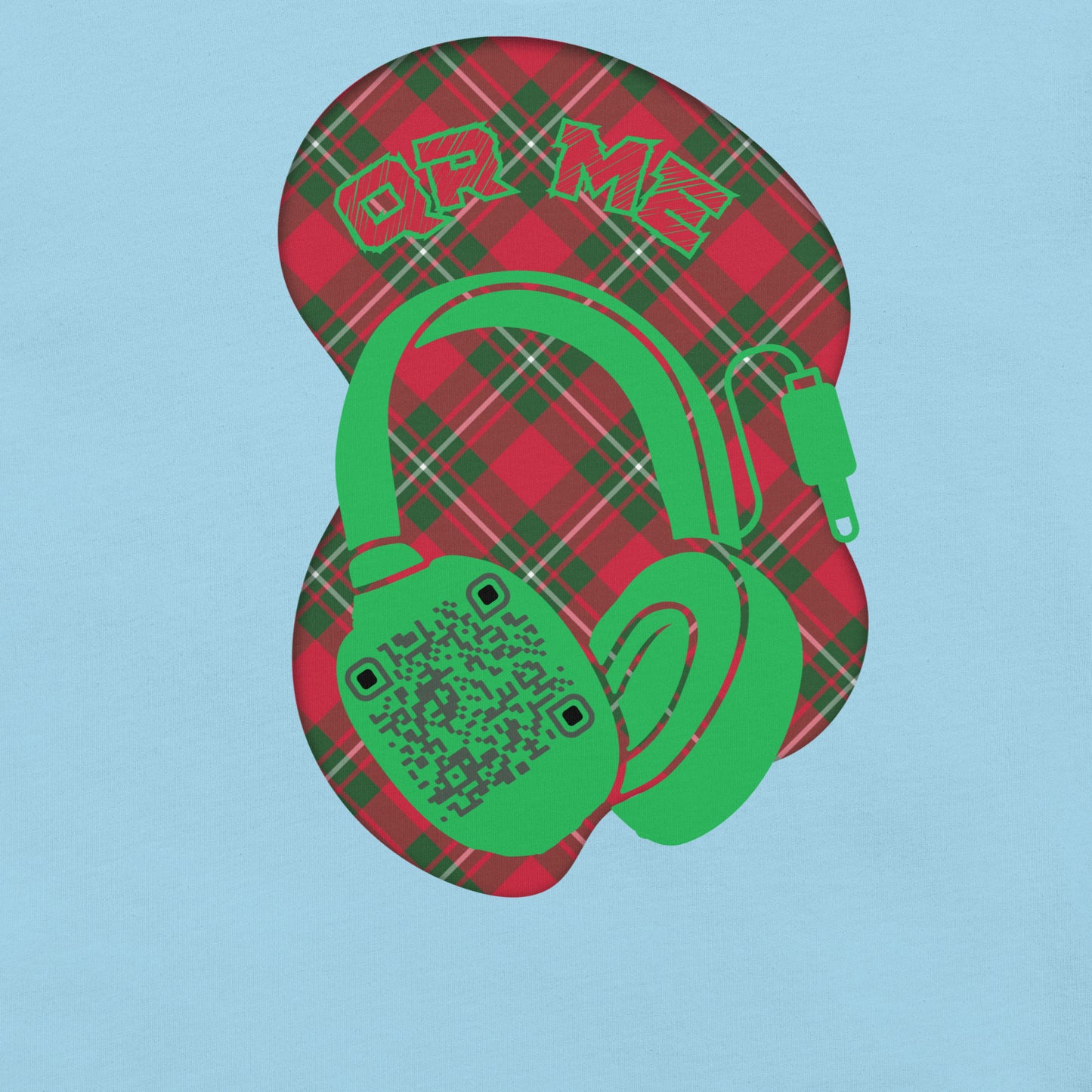 Tartan QR Code T-Shirt – Share Your Music with Timeless Style