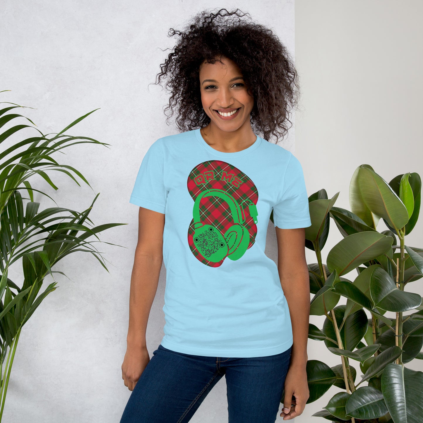 Tartan QR Code T-Shirt – Share Your Music with Timeless Style