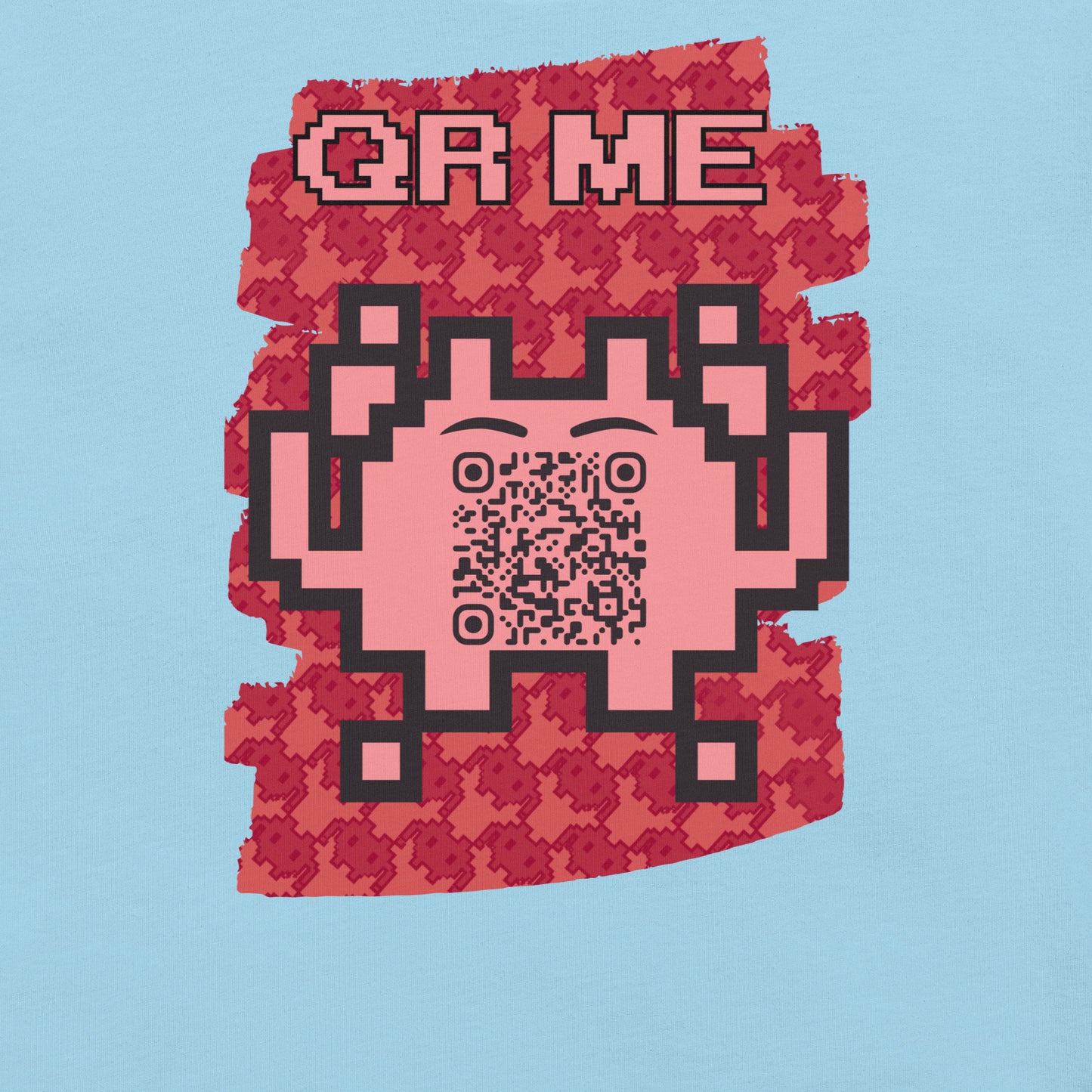 Red Alien QR Code T-Shirt – Go Boldly and Share