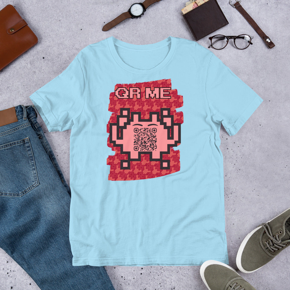 Red Alien QR Code T-Shirt – Go Boldly and Share