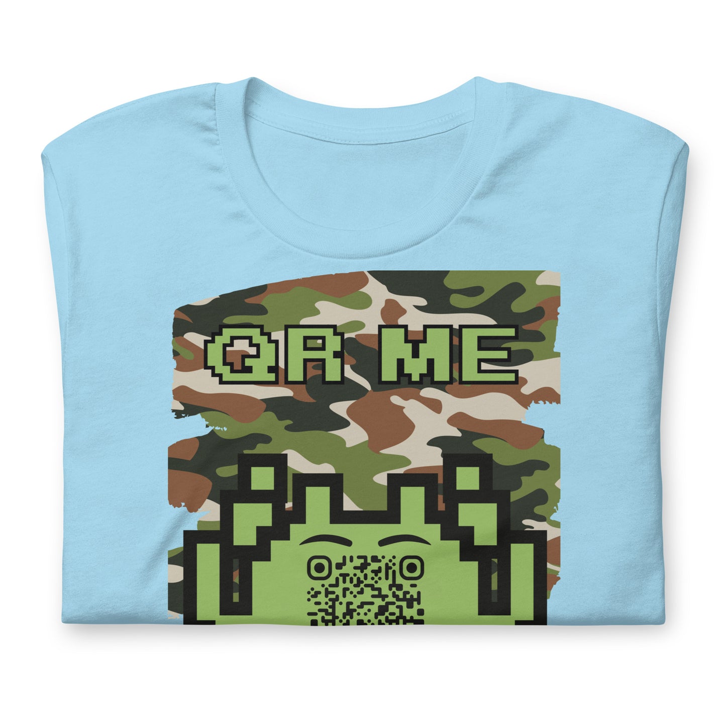 Green Camo Alien QR Code T-Shirt β For Gamers and Digital Creators
