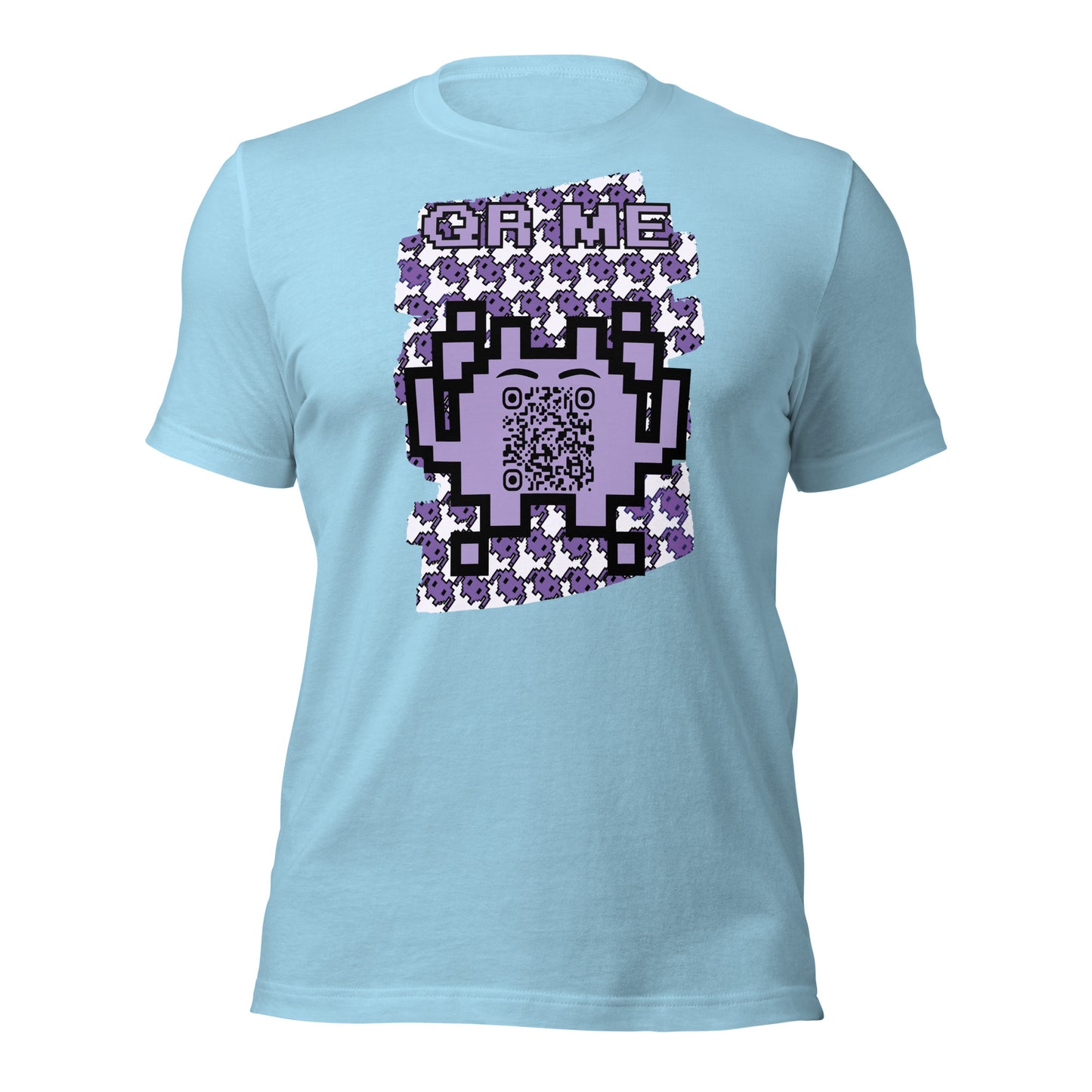 Purple Alien QR Code T-Shirt – For Gamers and YouTubers