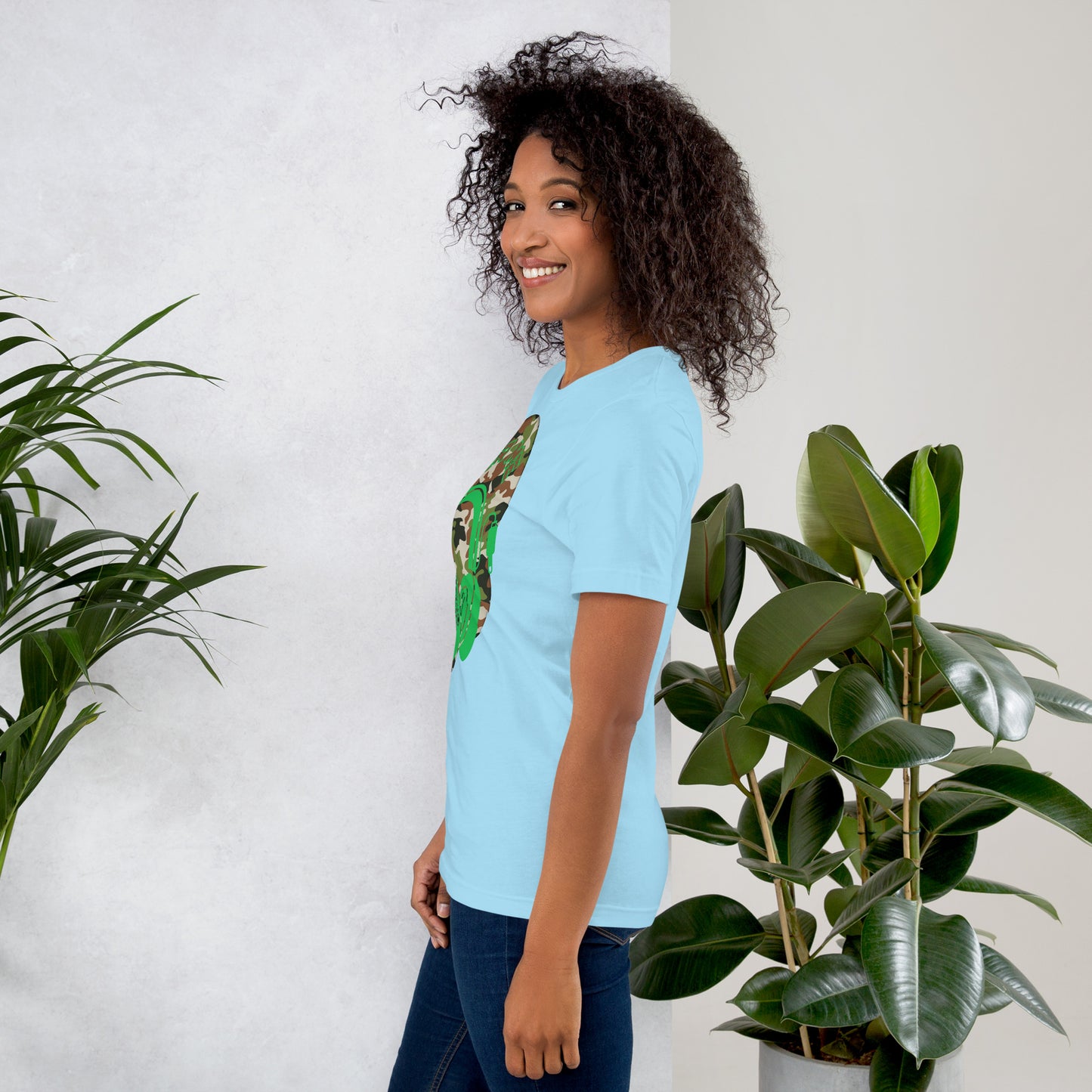 Green Camo QR Code T-Shirt – Share Your Music in Style
