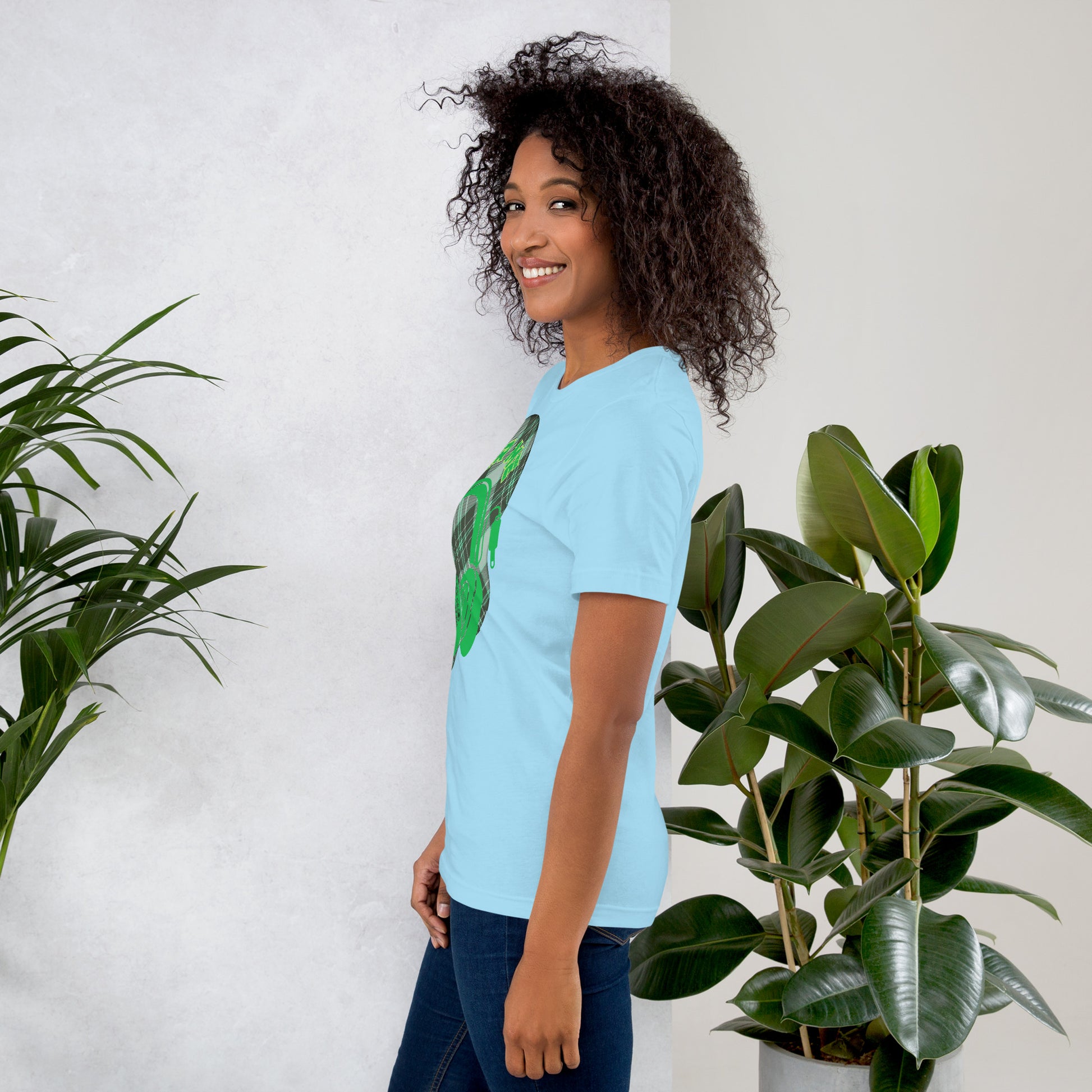 Green Check QR Code T-Shirt – Share Your Music with a Classic Twist