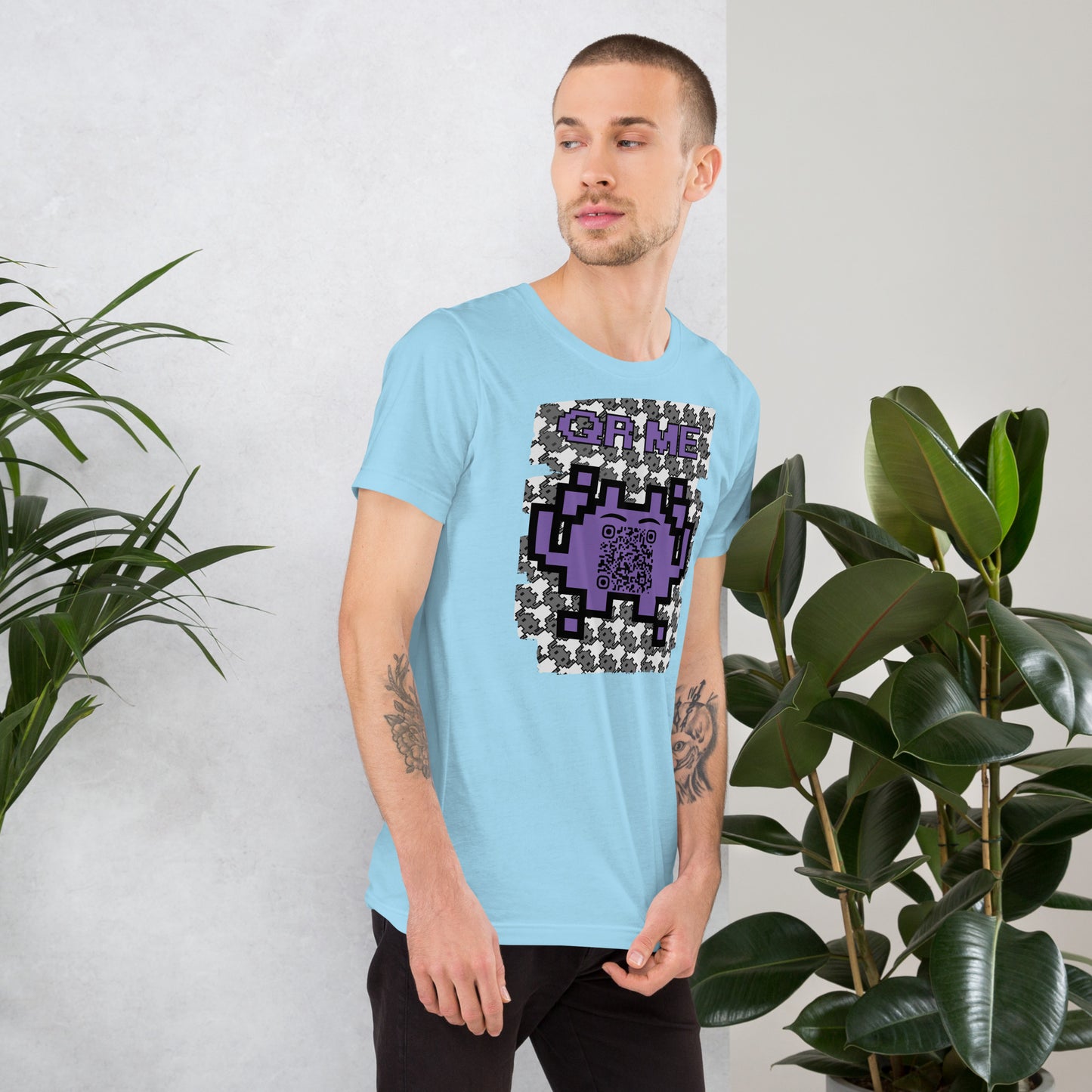 Mono Alien QR Code T-Shirt – Share Your Gaming and YouTube Links