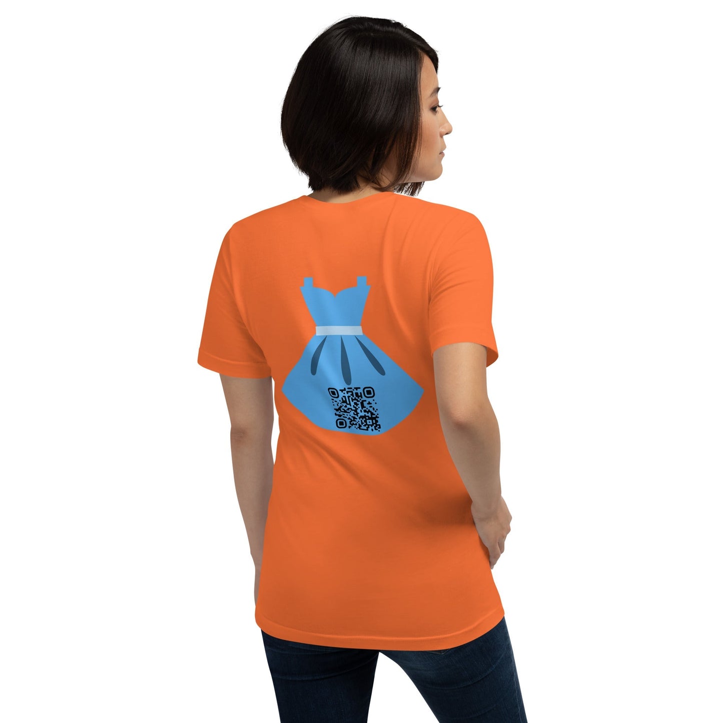 Dress Emoji Personalized QR Code Unisex T-Shirt