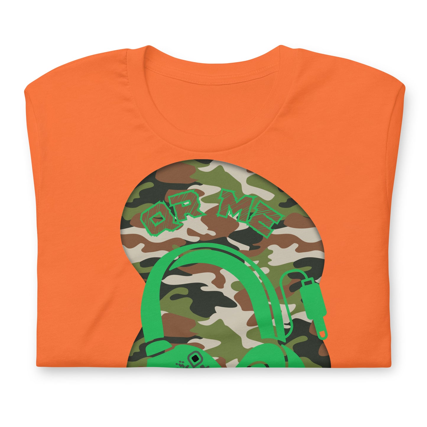 Green Camo QR Code T-Shirt – Share Your Music in Style