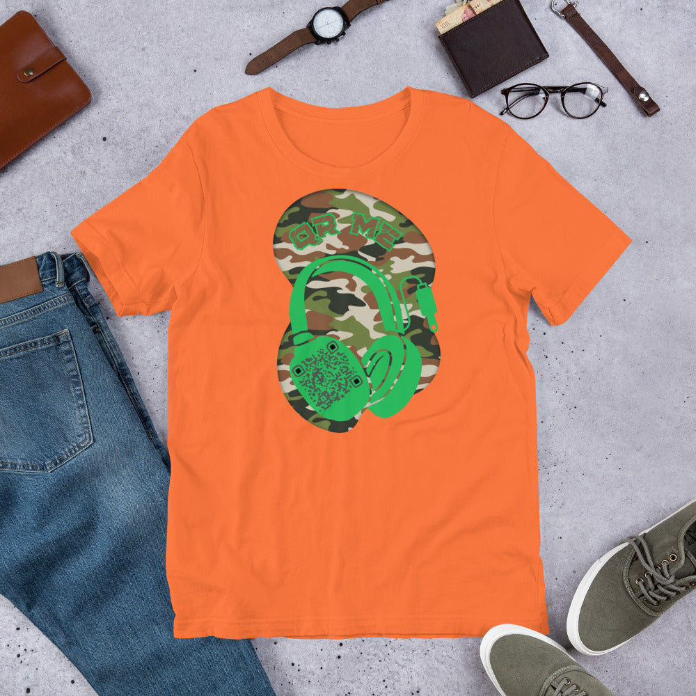 Green Camo QR Code T-Shirt – Share Your Music in Style