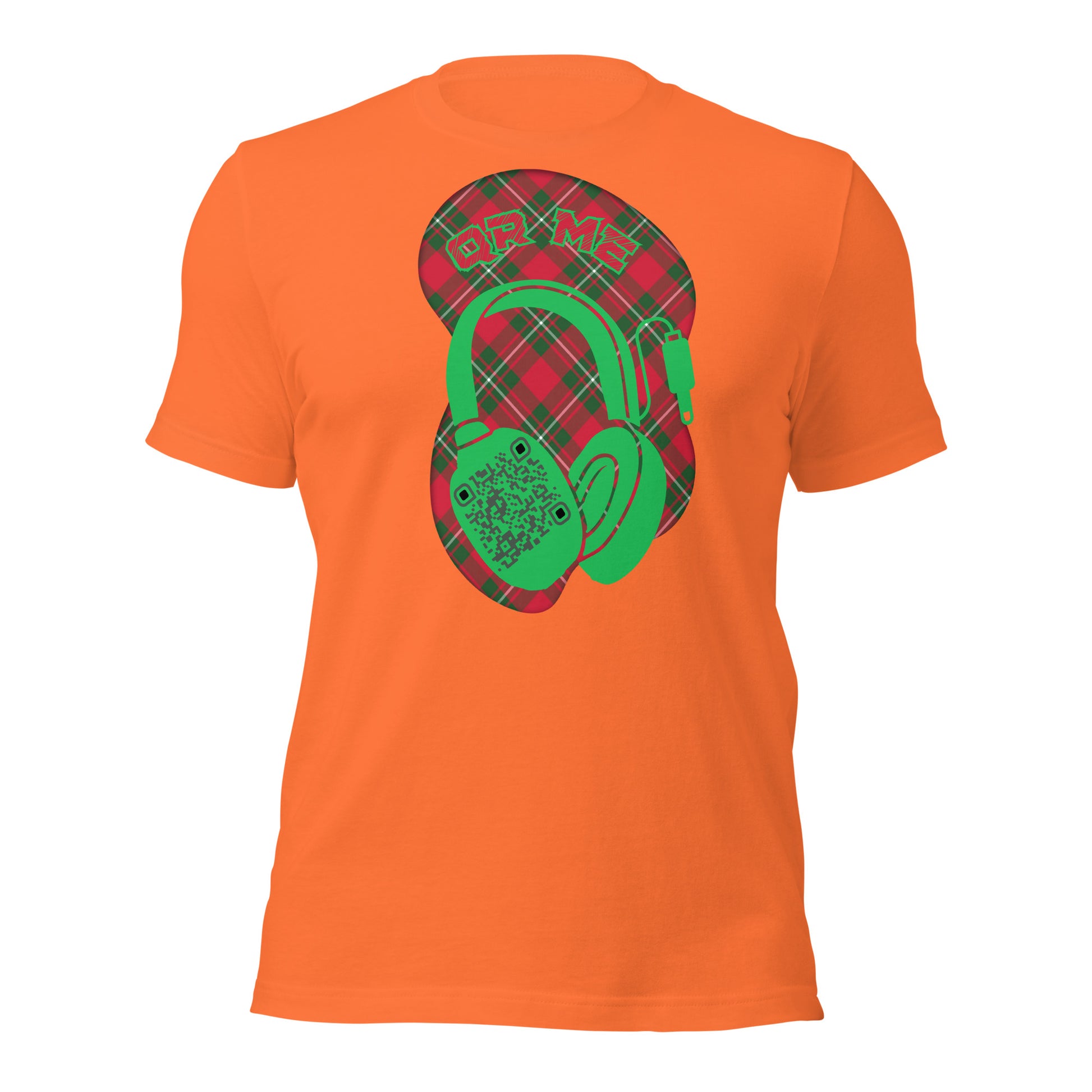 Tartan QR Code T-Shirt – Share Your Music with Timeless Style