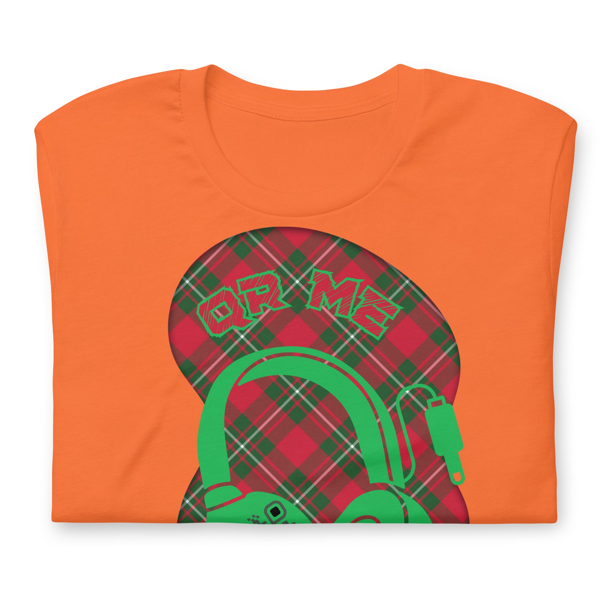 Tartan QR Code T-Shirt – Share Your Music with Timeless Style