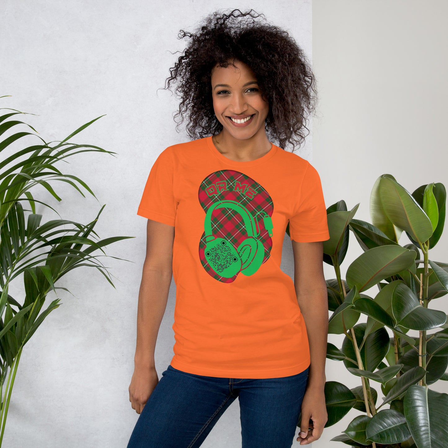 Tartan QR Code T-Shirt – Share Your Music with Timeless Style