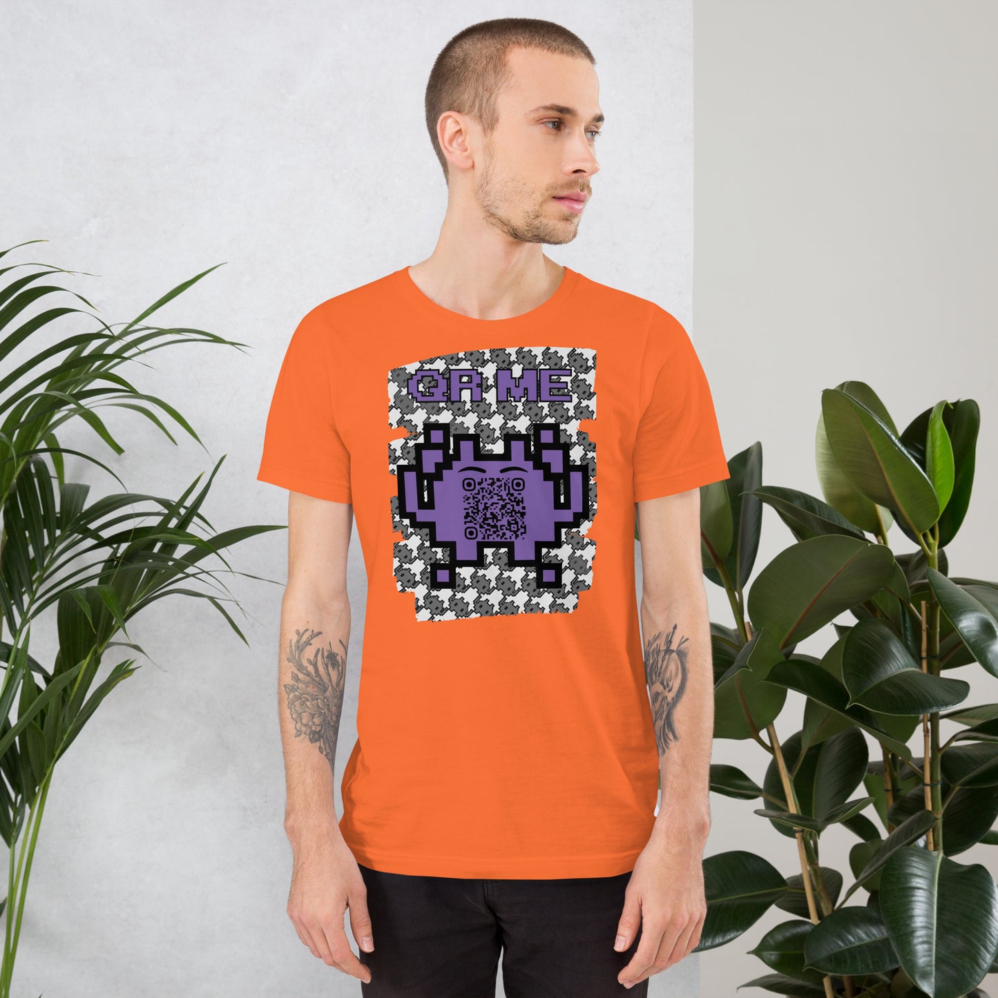 Mono Alien QR Code T-Shirt – Share Your Gaming and YouTube Links