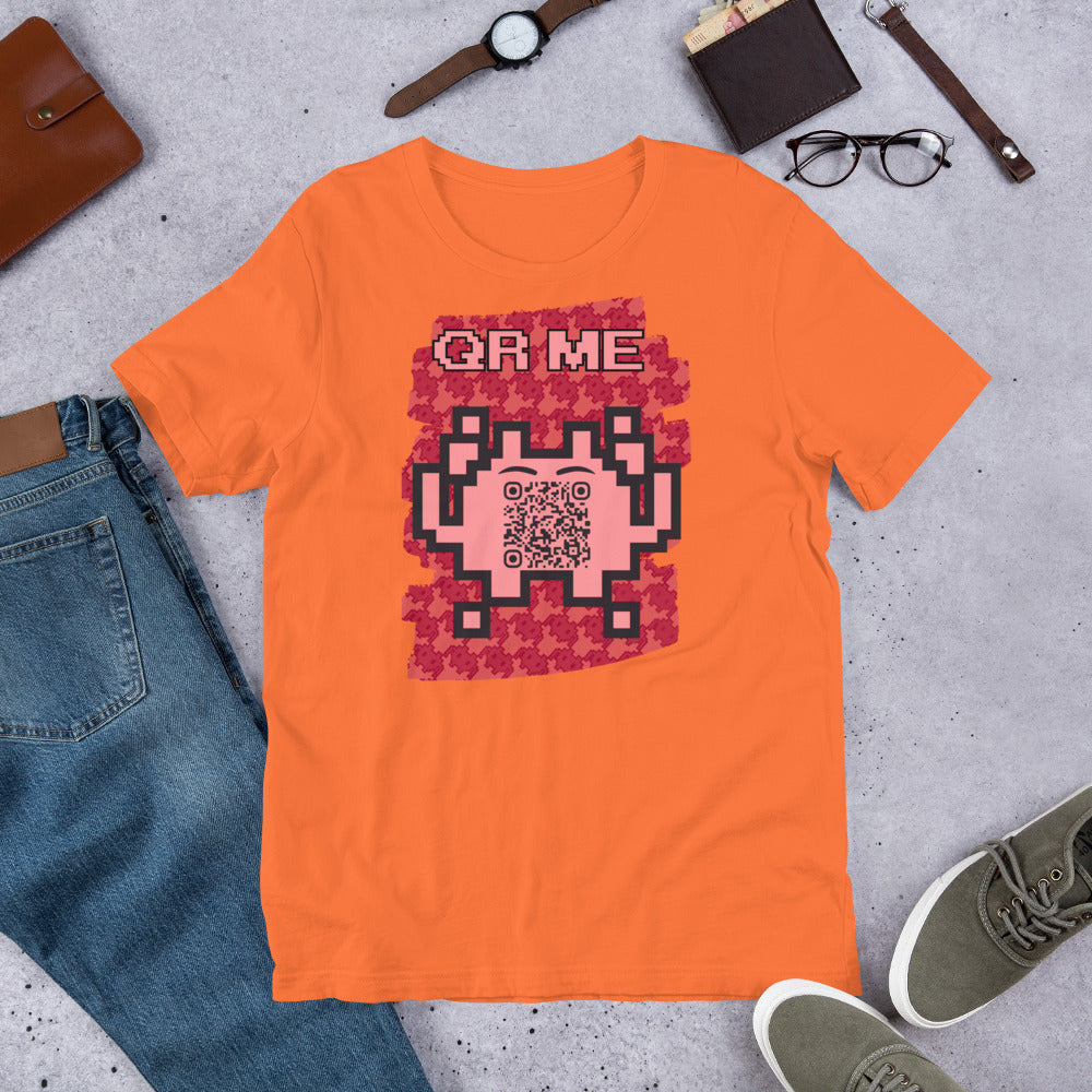Red Alien QR Code T-Shirt – Go Boldly and Share